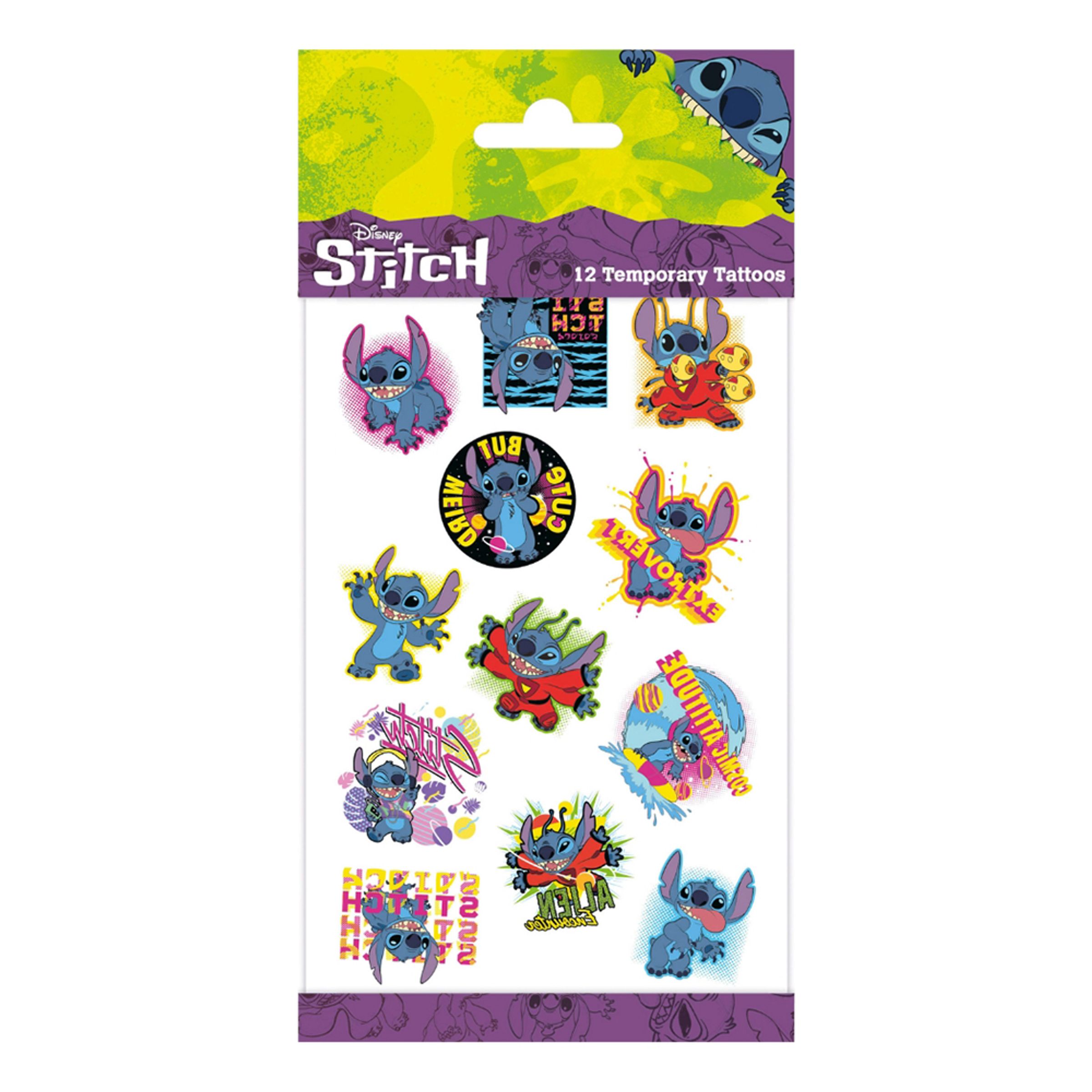 Tatueringar Stitch | Hem//Maskerad//Smink//Tatueringar | PartyOutlet