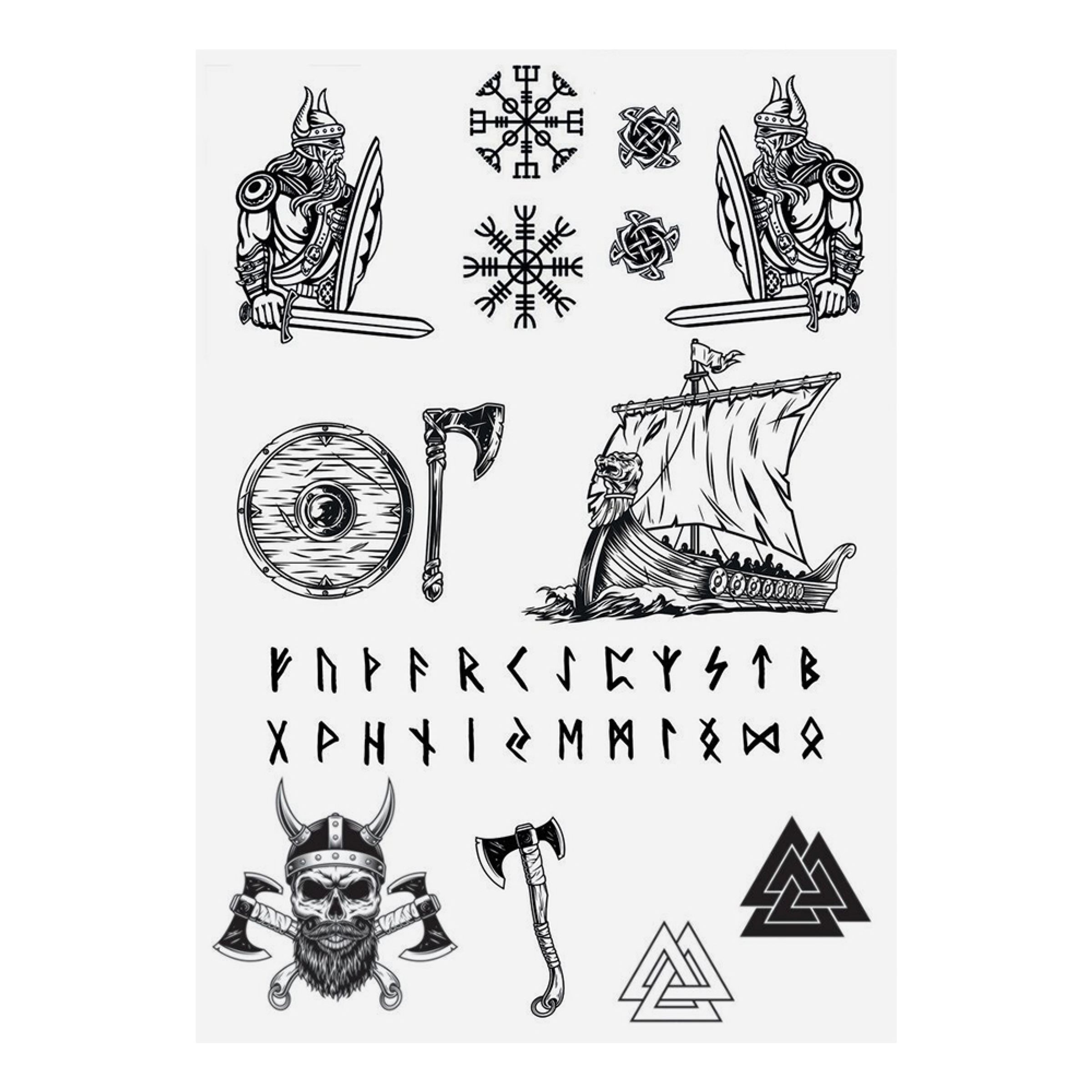 Tatueringar Viking | Hem - Maskerad - Smink - Tatueringar | Maskeradspecialisten