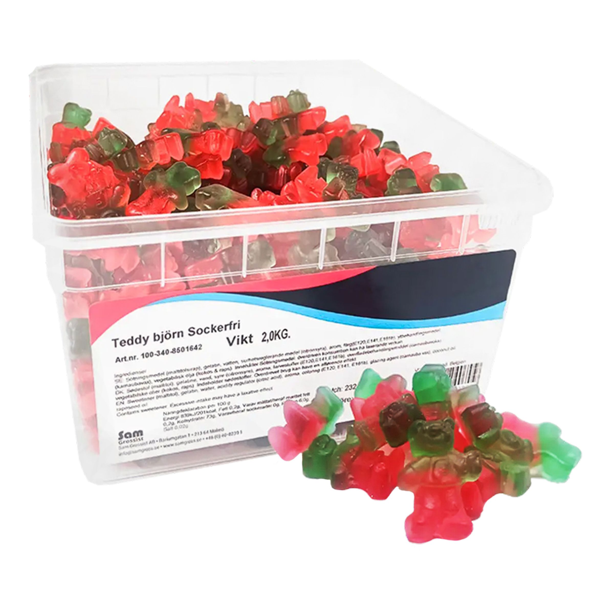 Teddy Bear Slik Sukkerfri Økonomipakke - 2 kg