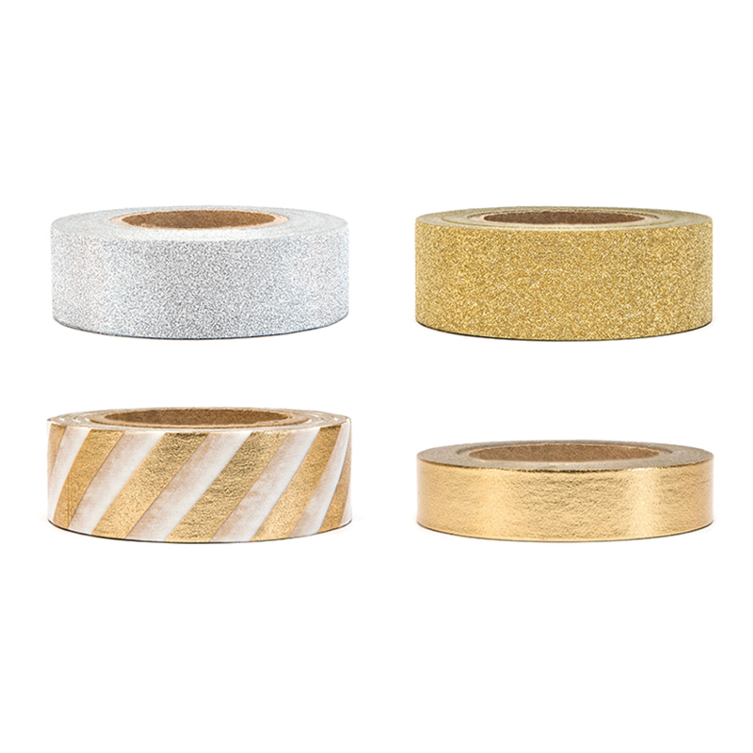 Tejp Guld/Silver Mix - 4-pack