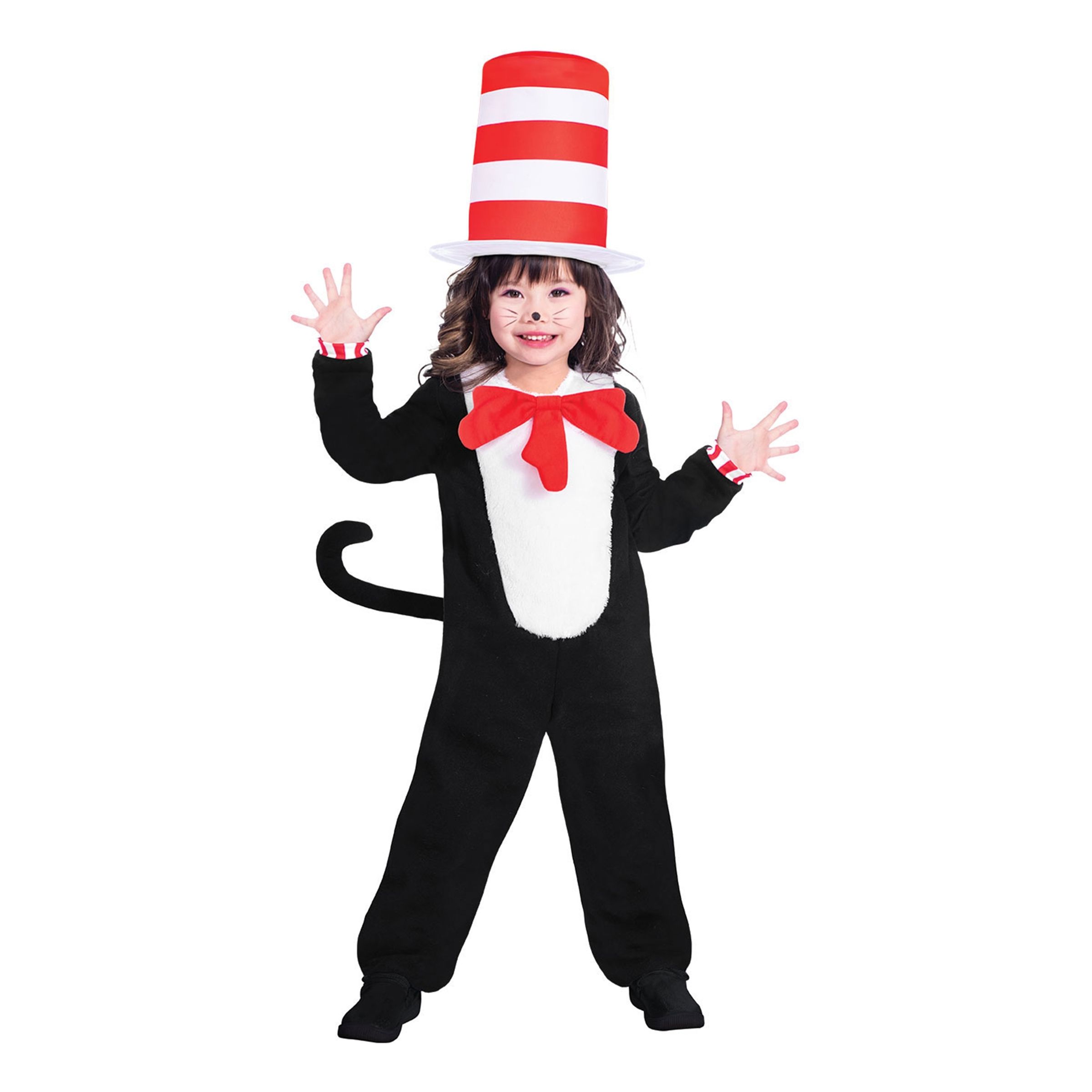 Läs mer om The Cat in the Hat Barn Maskeraddräkt - X-Large