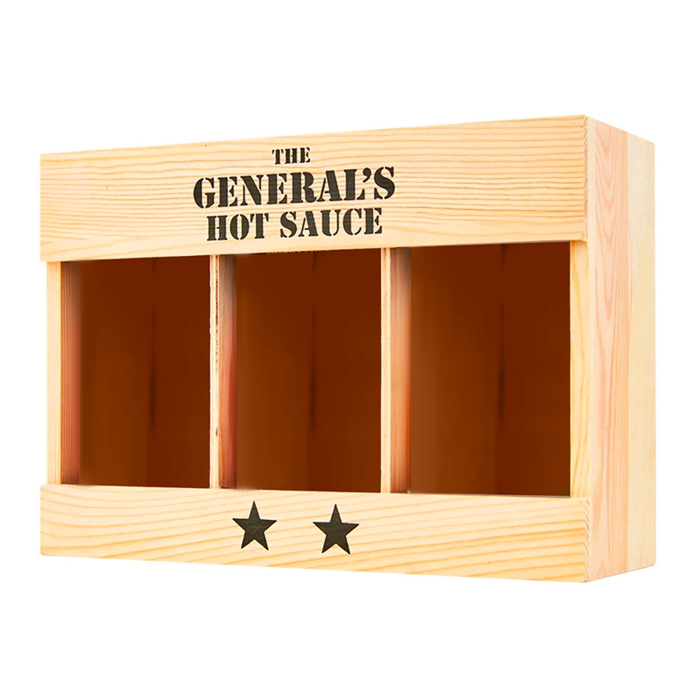 Läs mer om The Generals Hot Sauce - Trälåda