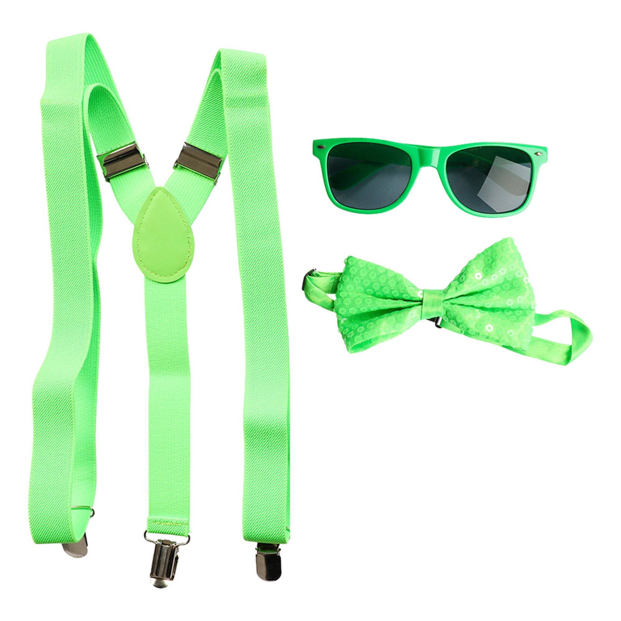 Tillbehörskit Neongrön - One size | Hem - Maskerad - Tillbehör - Maskeradaccessoarer | Pryloteket