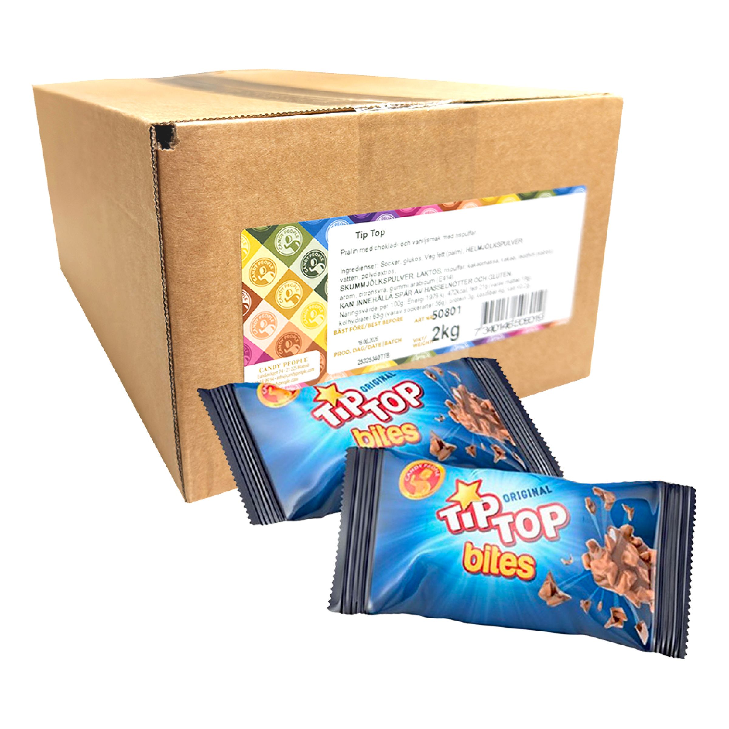 TipTop Bites Storpack - 2 kg | Hem - Godis & Läsk - Godis - Choklad | Maskeradspecialisten