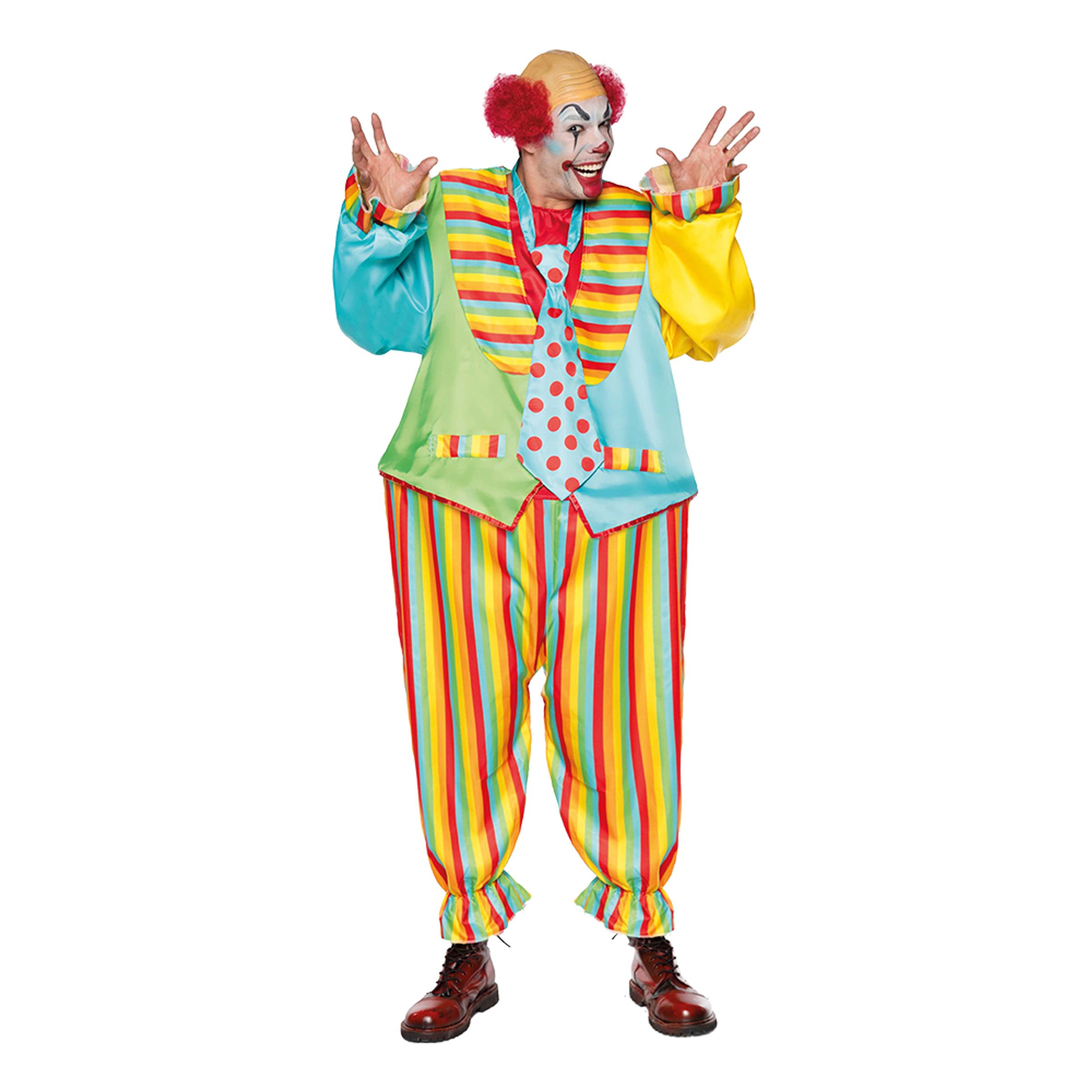 Läs mer om Tjock Clown Deluxe Maskeraddräkt - One size