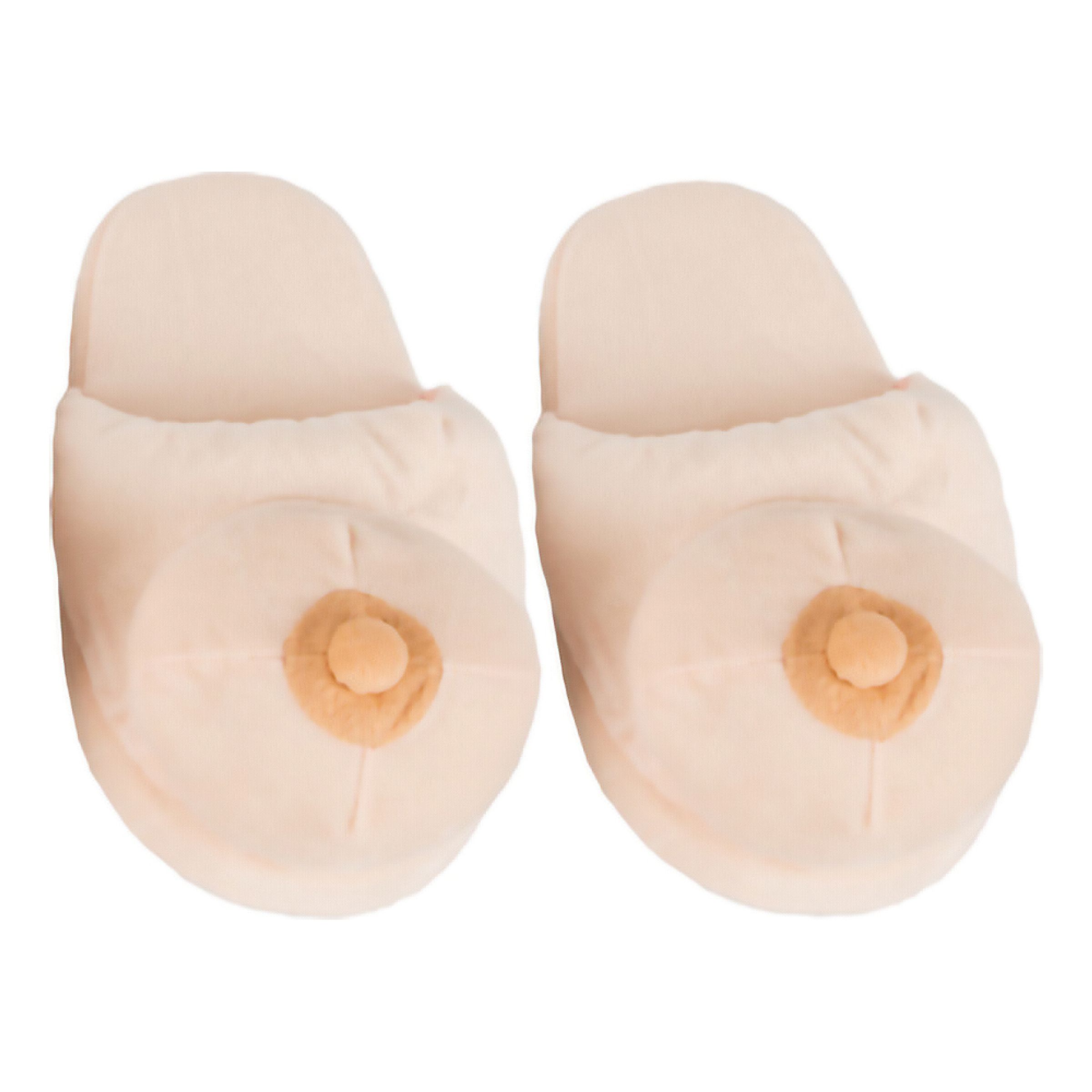 Tofflor med Bröst - One size | Hem - Roliga Prylar - Sex & Lust - Sexspex | Maskeradspecialisten