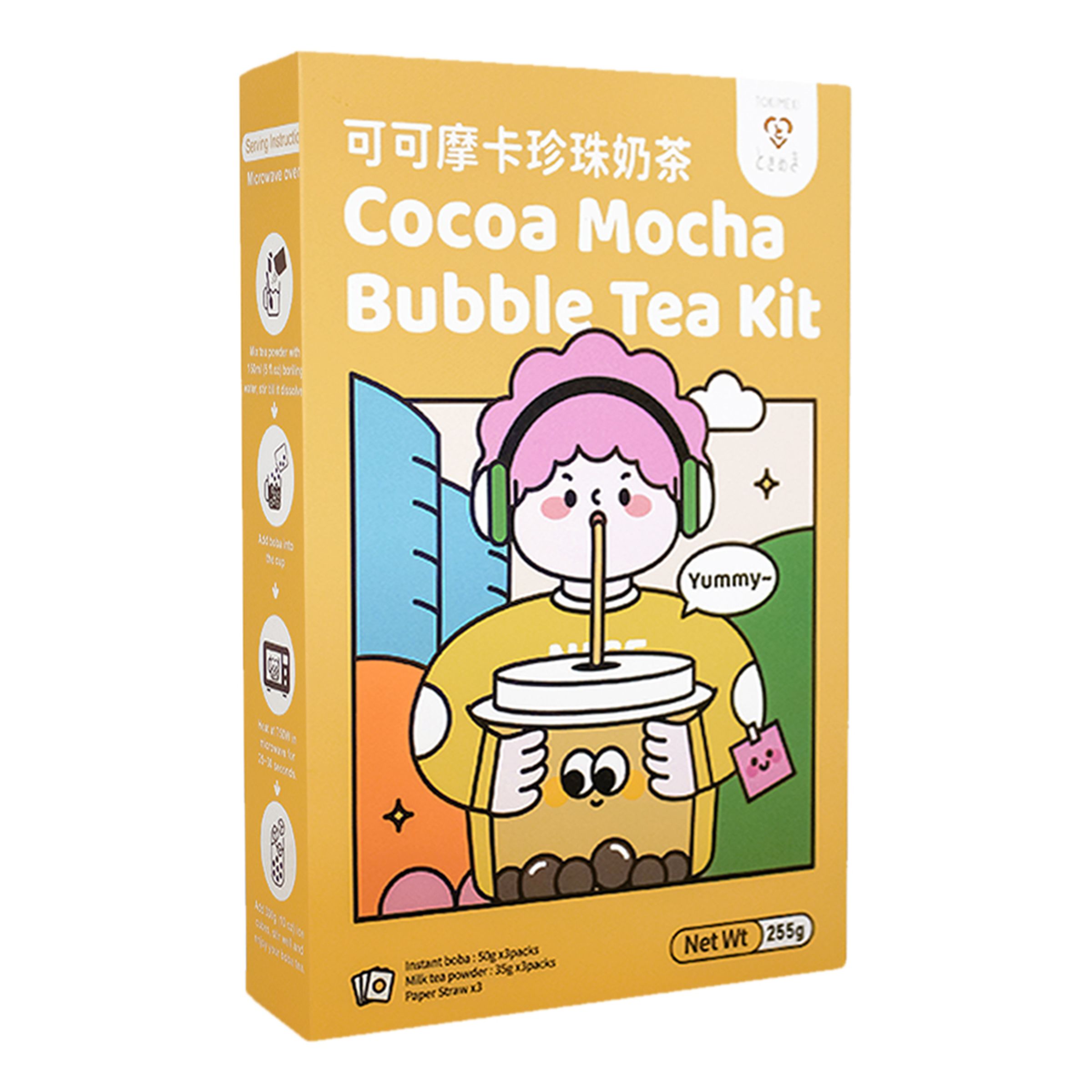 Tokimeki Cocoa Mocha Bubble Tea Kit - 3-pack