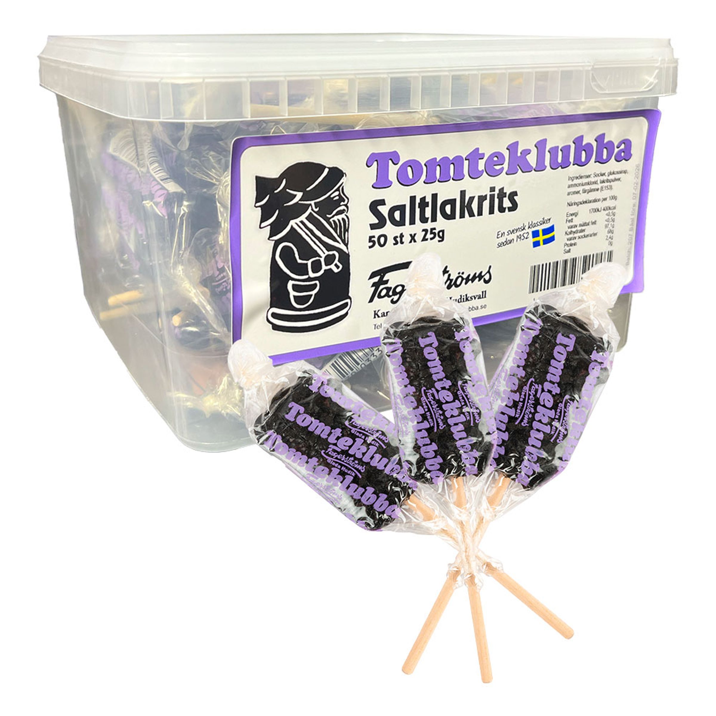 Tomteklubba Saltlakrits Storpack - 50-pack