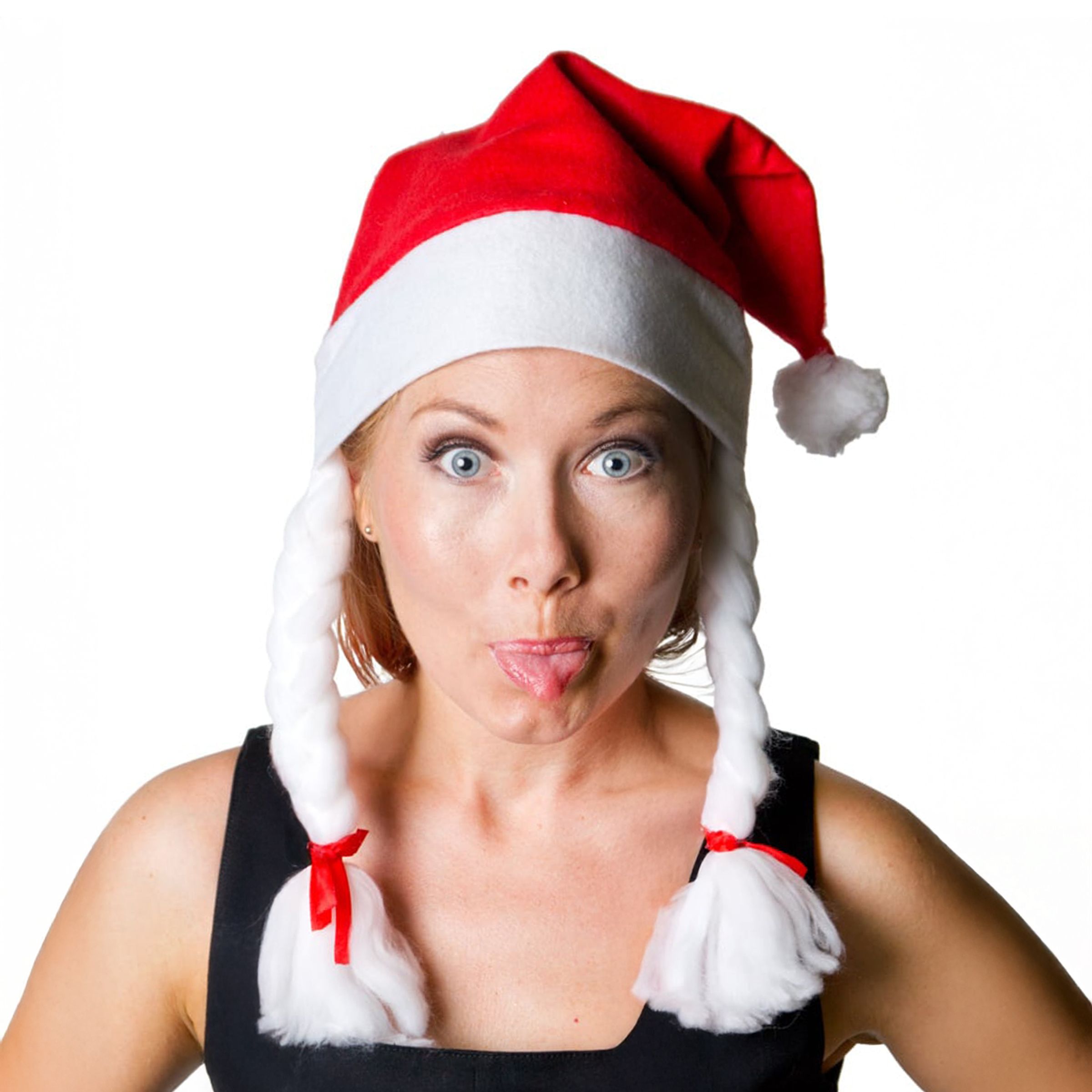 Tomteluva med Flätor - One size