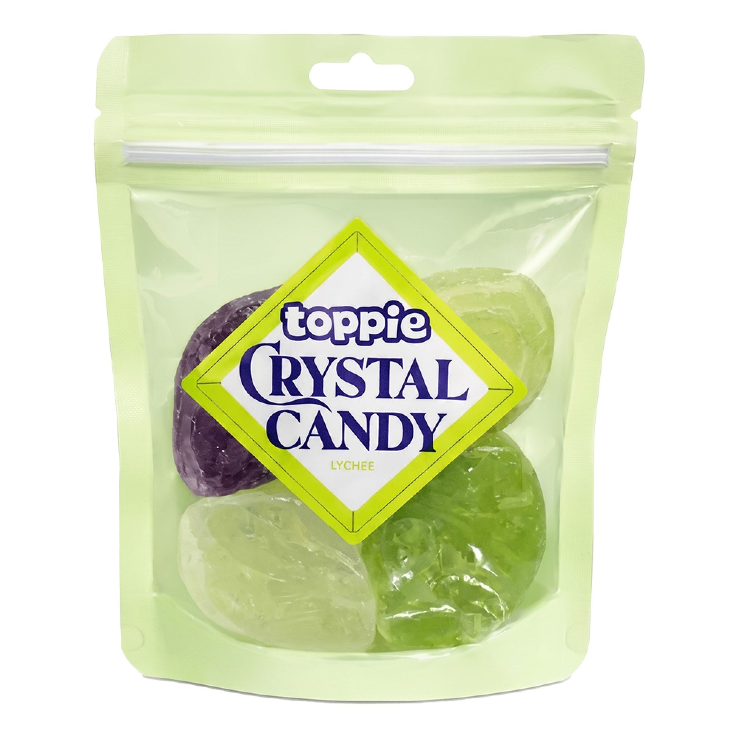 Toppie Crystal Candy Lychee - 80 g | Hem - Godis & Läsk - Godis - Amerikanskt Godis | Maskeradspecialisten