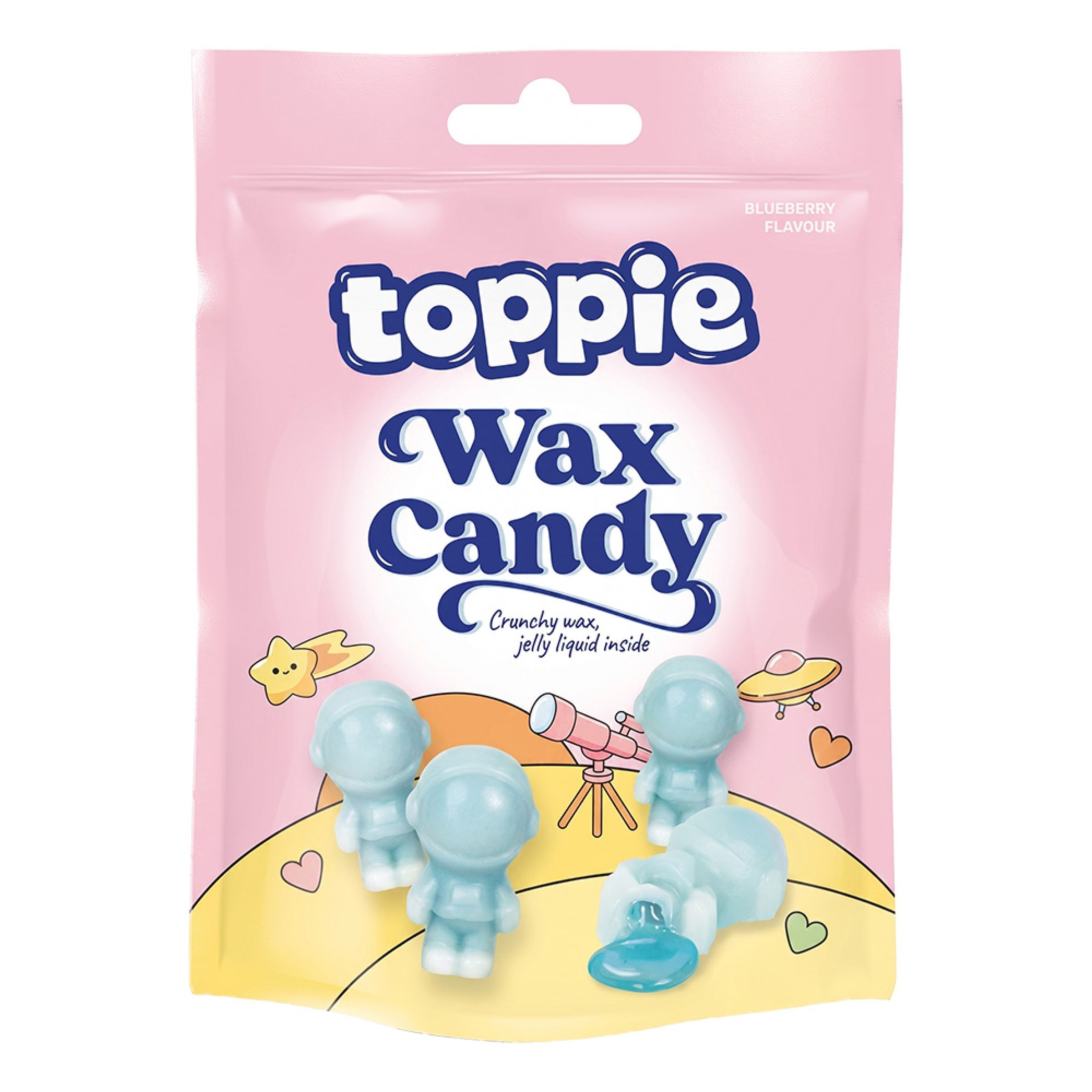 Toppie Wax Candy Astronaut Blåbär - 40 g | Hem - Godis & Läsk - Godis - Amerikanskt Godis | Maskeradspecialisten