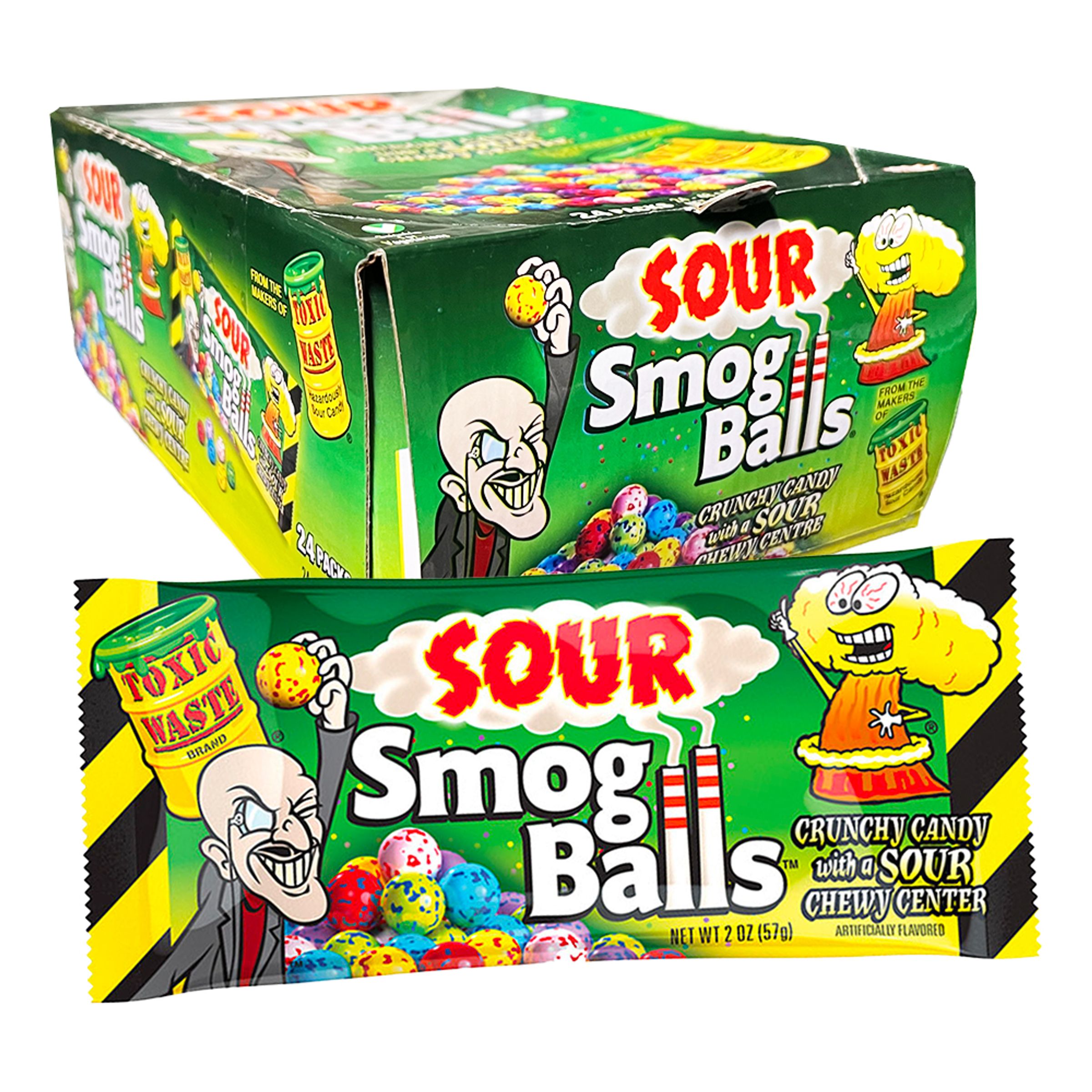 Toxic Waste Sour Smog Balls Storpack - 24-pack