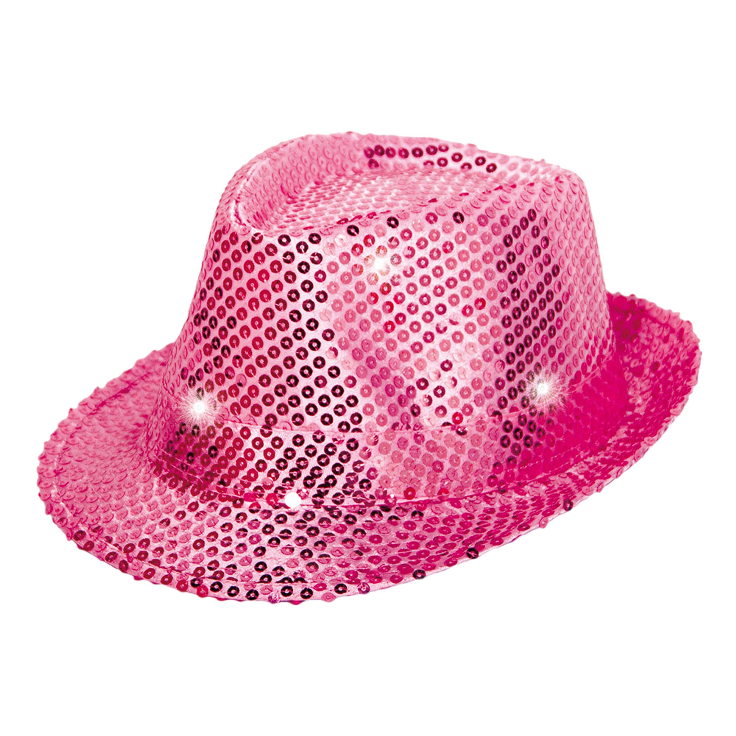 Trilby Paljetthatt Rosa LED