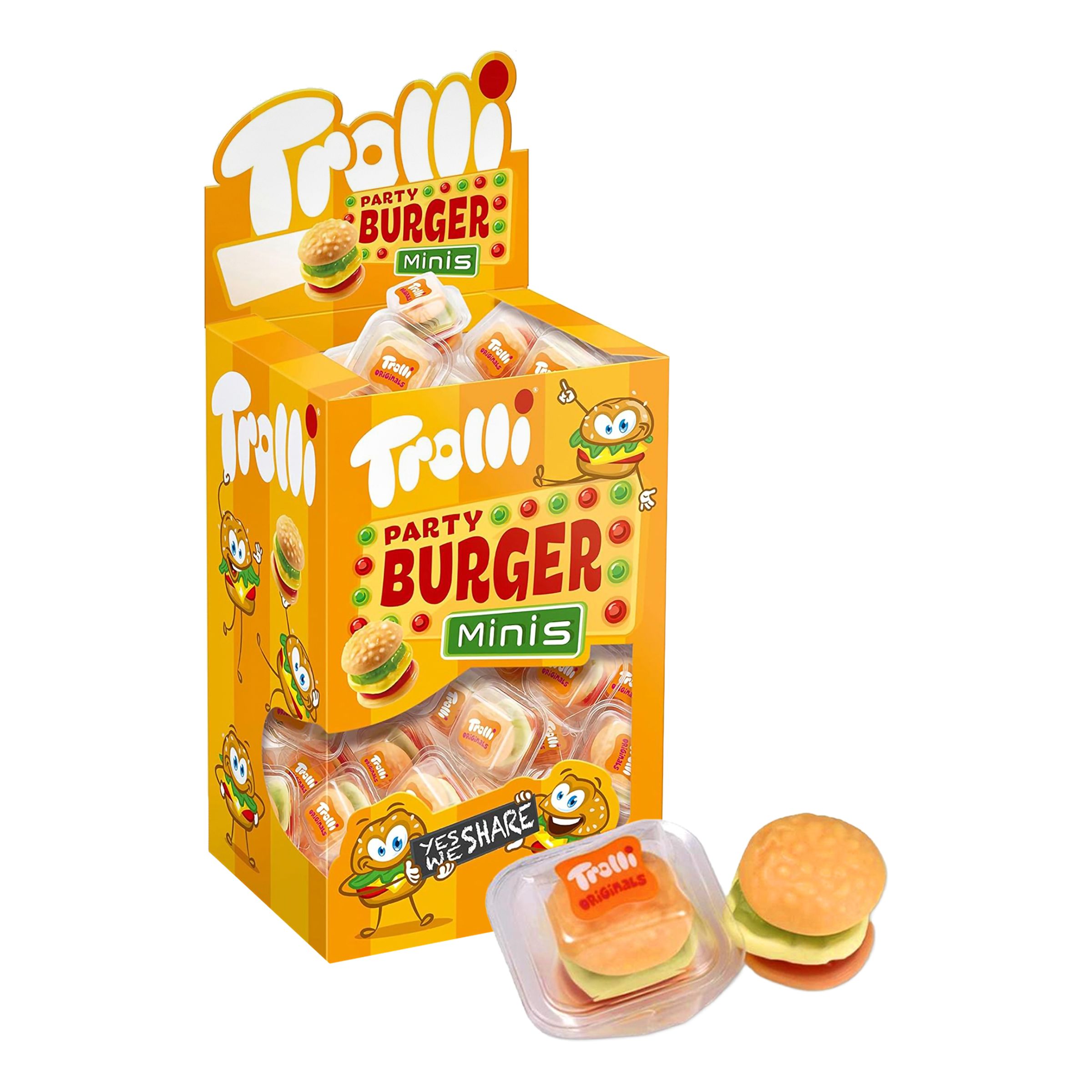 Trolli Party Miniburger Storpack - 80-pack | Hem - Godis & Läsk - Godis - Retrogodis | Party Outlet