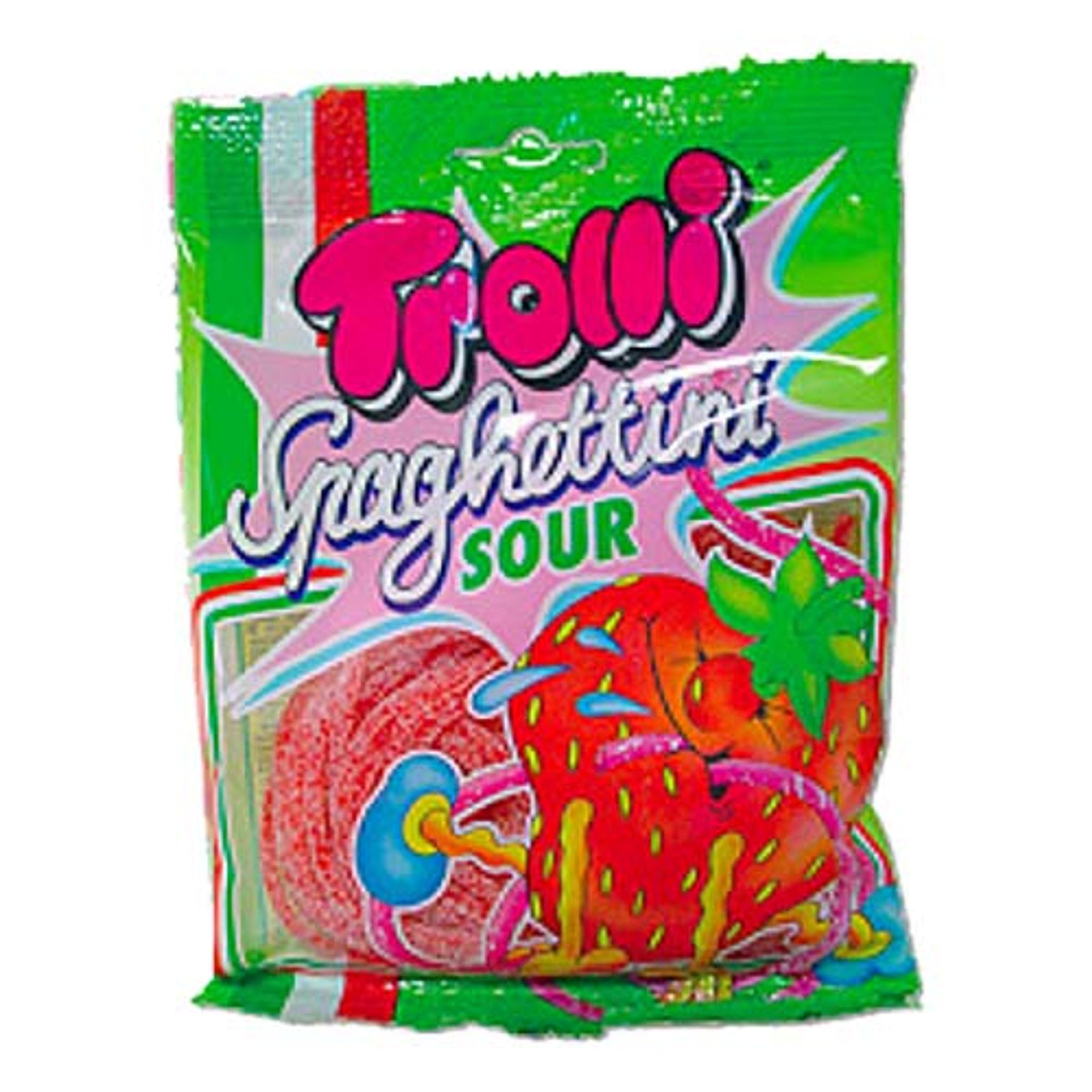 Trolli Spaghetti Jordgubb - 100 gram