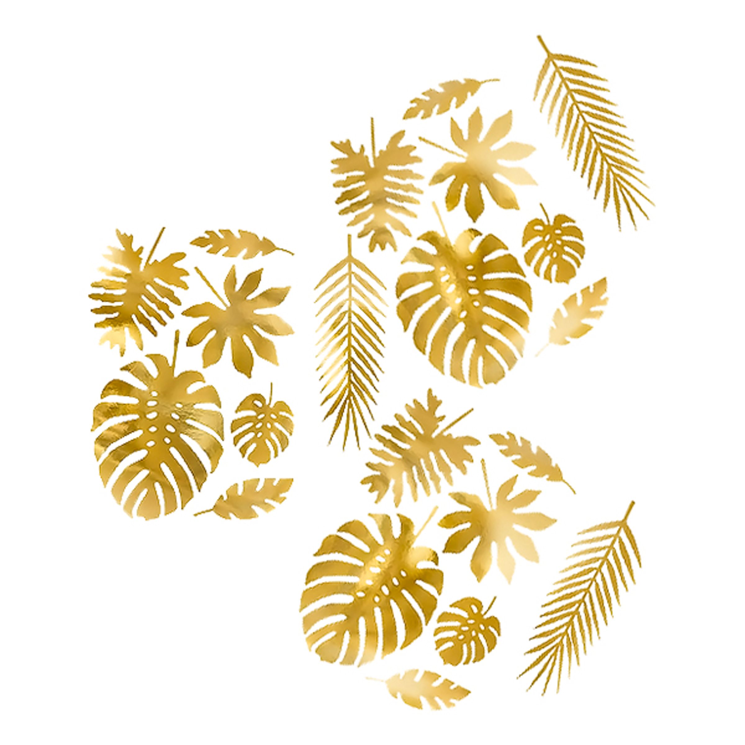 Tropiska Löv Guld Metallic