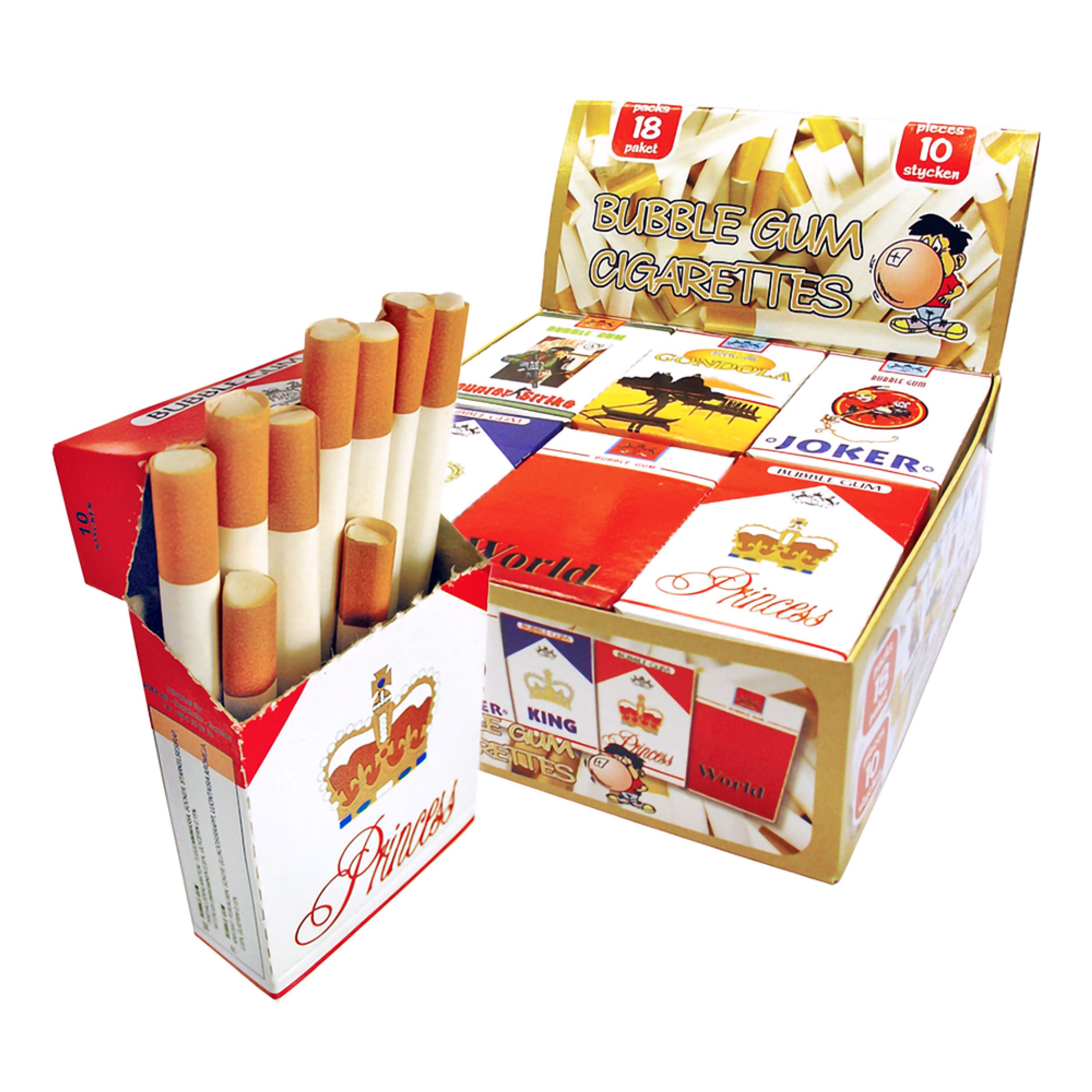 Tuggummi Cigaretter Storpack - 18 x 36 g | Hem - Godis & Läsk - Godis - Tuggummi och Pastiller | Pryloteket