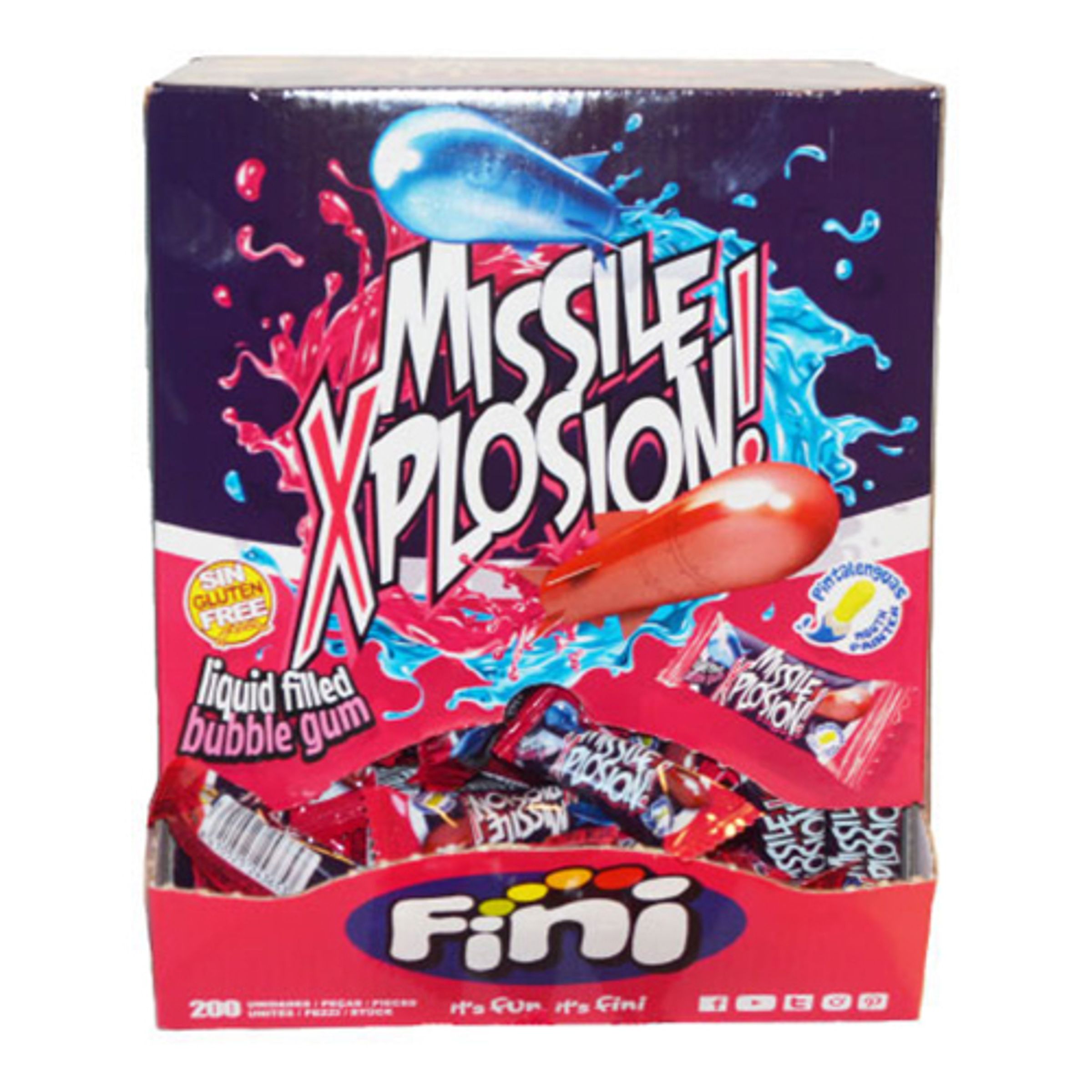 Tuggummi Missil Explosion Storpack - 200-pack (hel kartong)