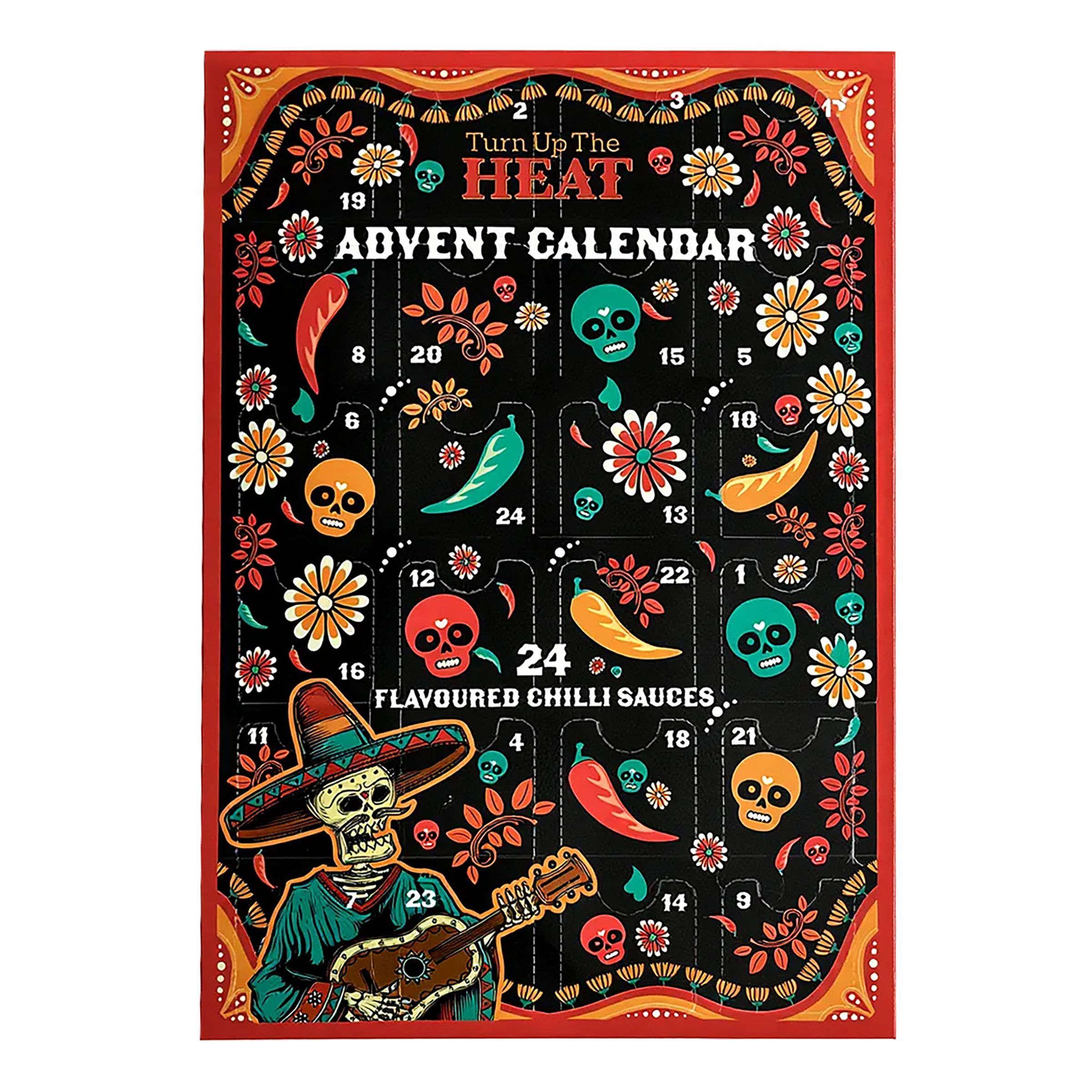 Turn Up The Heat Hot Sauce Adventskalender - 432 ml | Hem - Godis & Läsk - Skafferi - Såser | Party Outlet