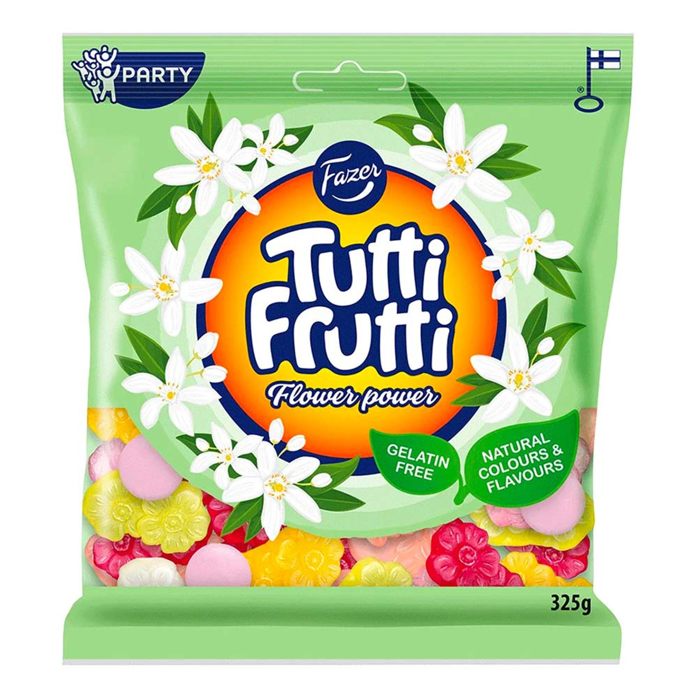 Läs mer om Tutti Frutti Flower Power Godispåse - 120 gram