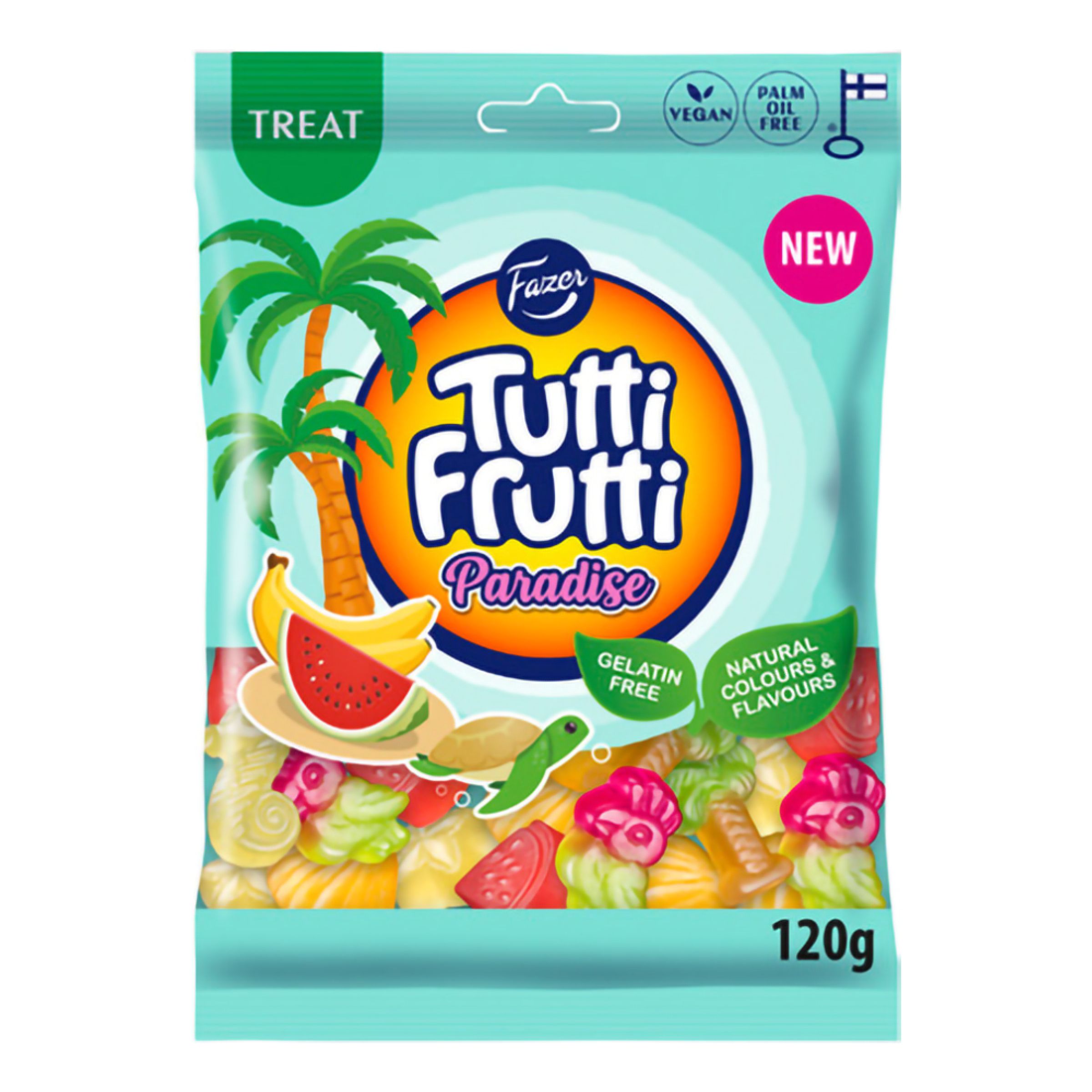 Tutti Frutti Paradise Påse - 120 gram | Hem - Teman - Festteman - Sommarfest | Pryloteket