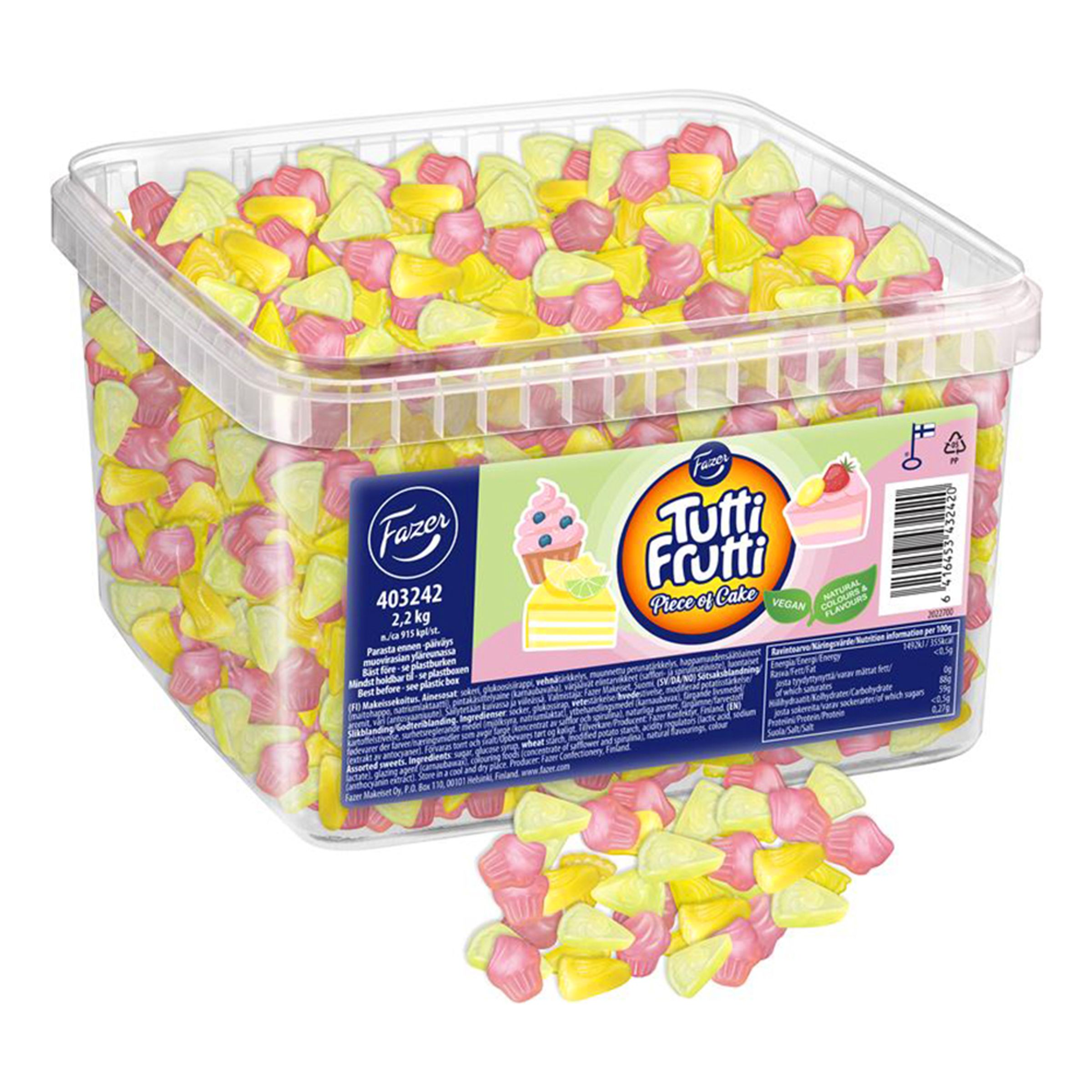 Läs mer om Tutti Frutti Piece of Cake Storpack - 2,2 kg