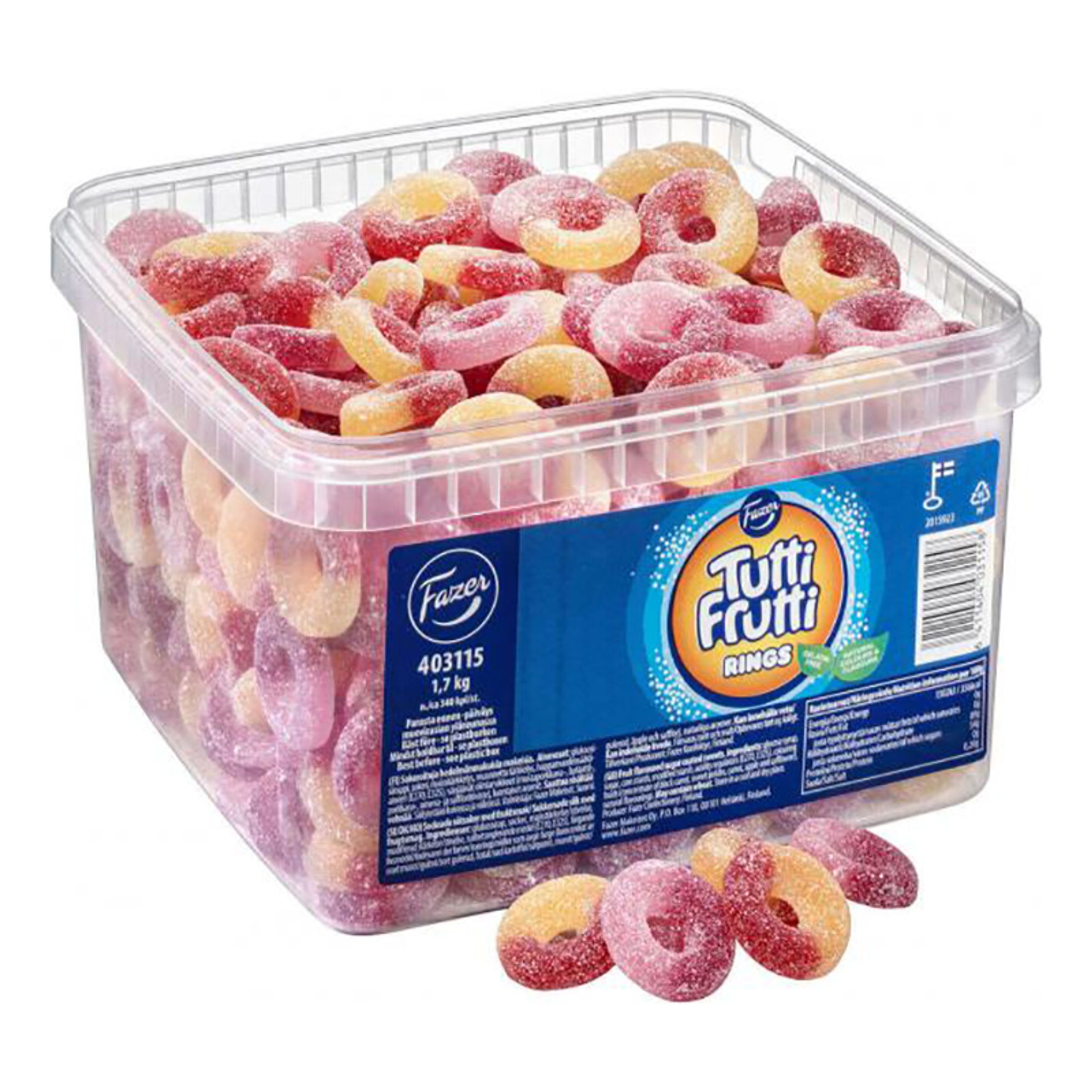 Läs mer om Tutti-Frutti Ringar - 1,7 kg
