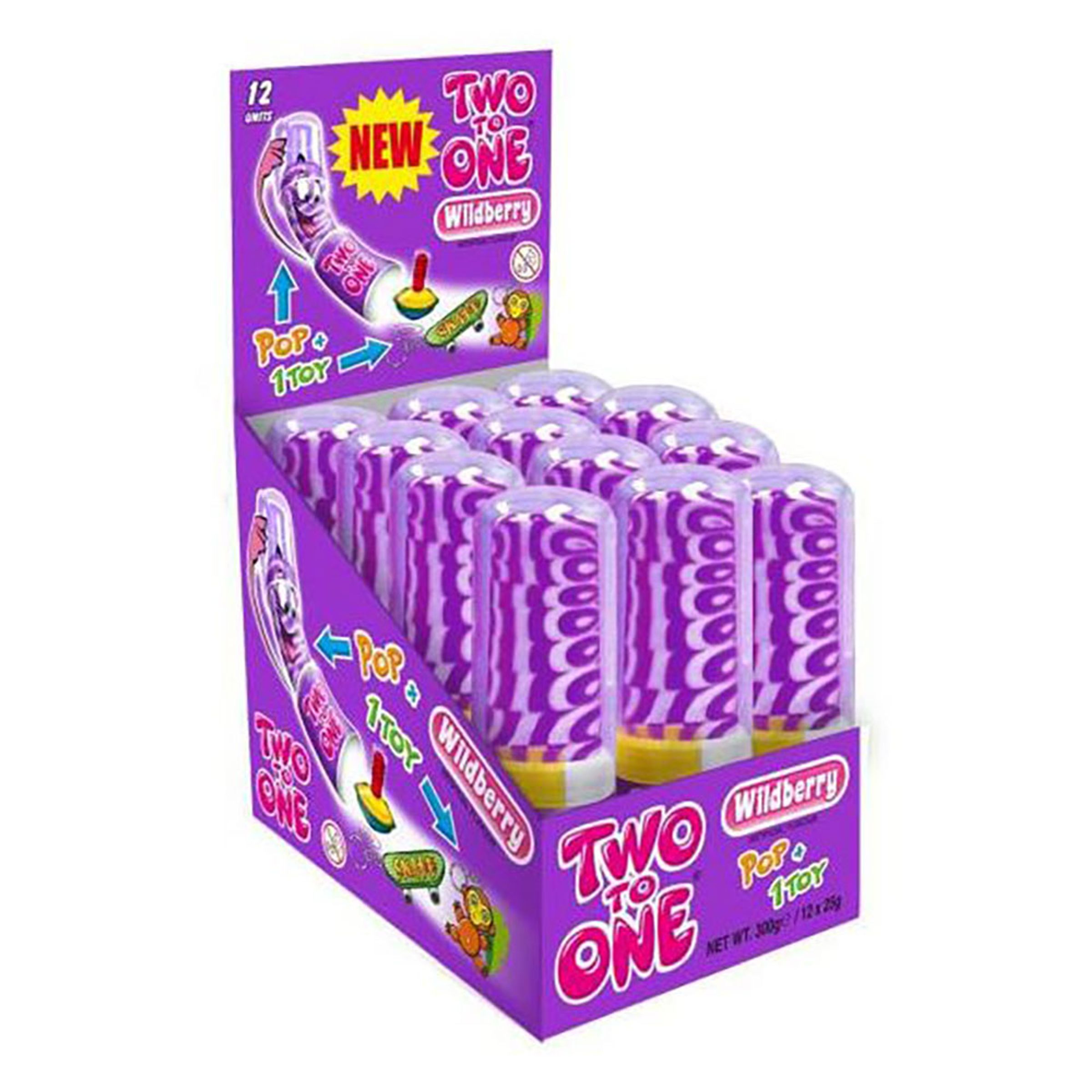 Two to One Wildberry Klubba med Leksak - 1-pack