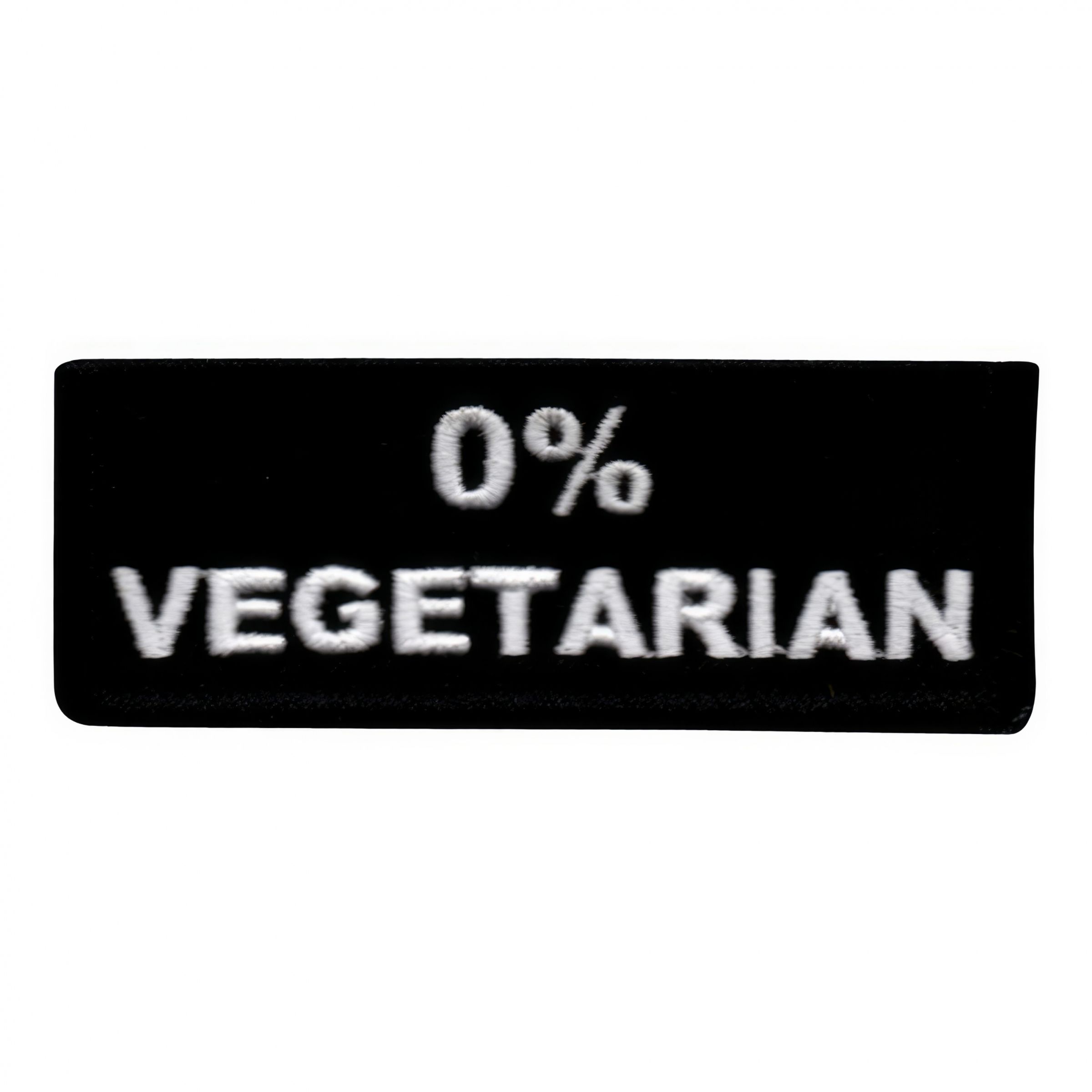 Läs mer om Tygmärke 0% Vegetarian