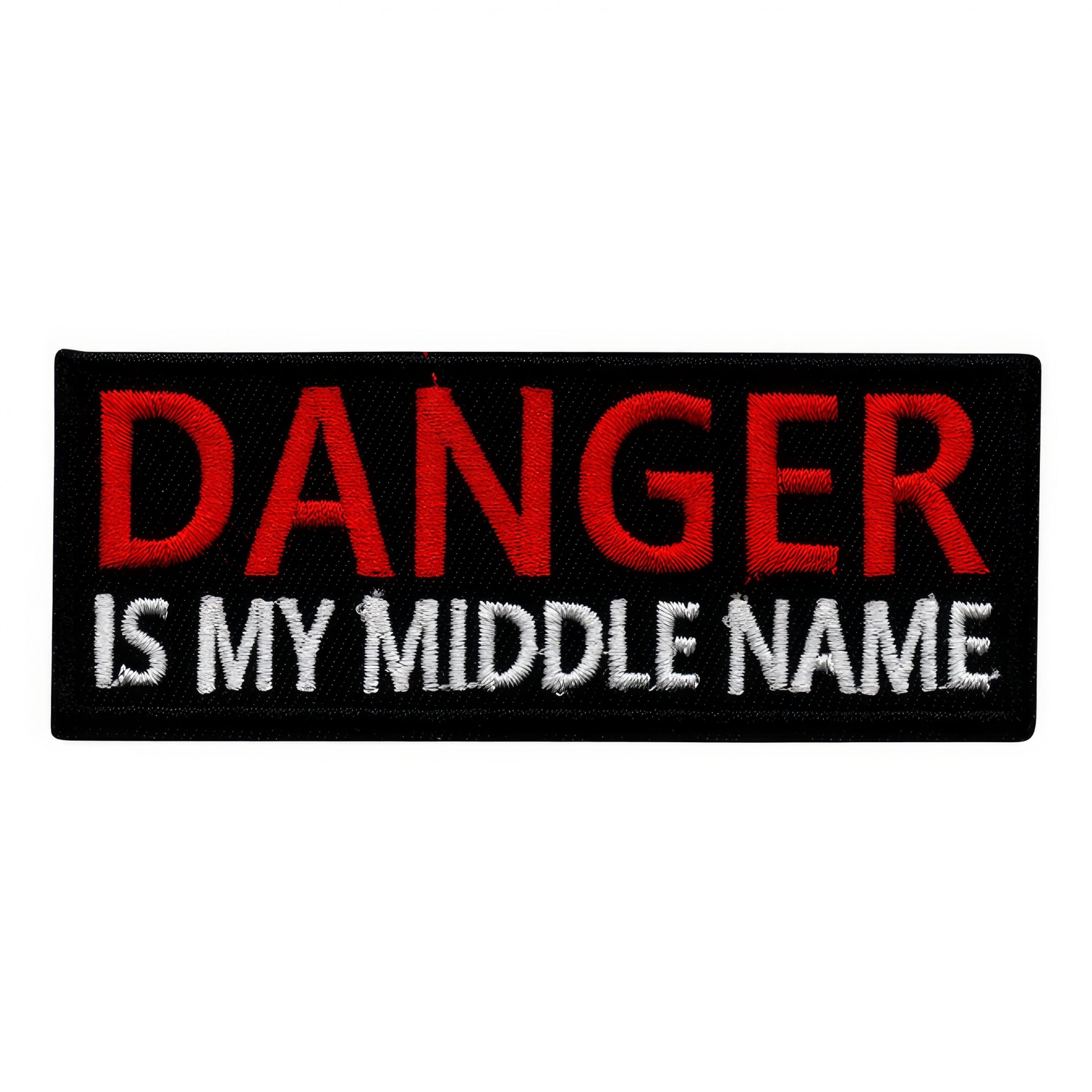 Läs mer om Tygmärke Danger is My Middle Name