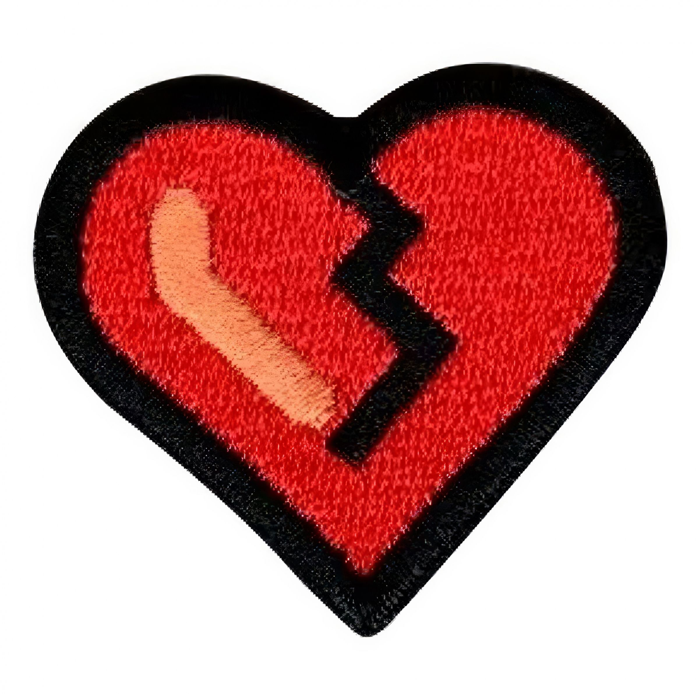 Tygmärke Emoji Brustet Hjärta