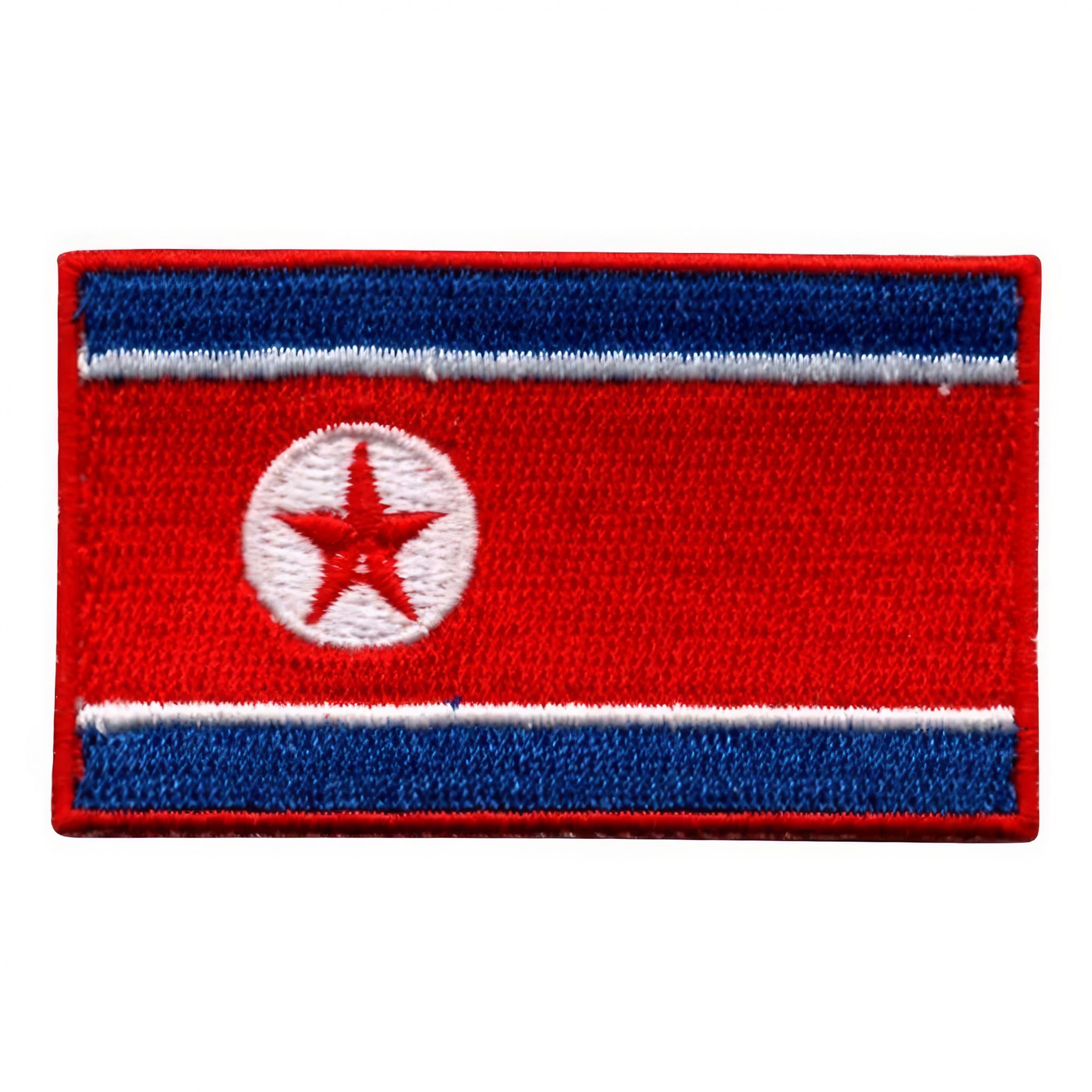 Tygmärke Flagga Nordkorea