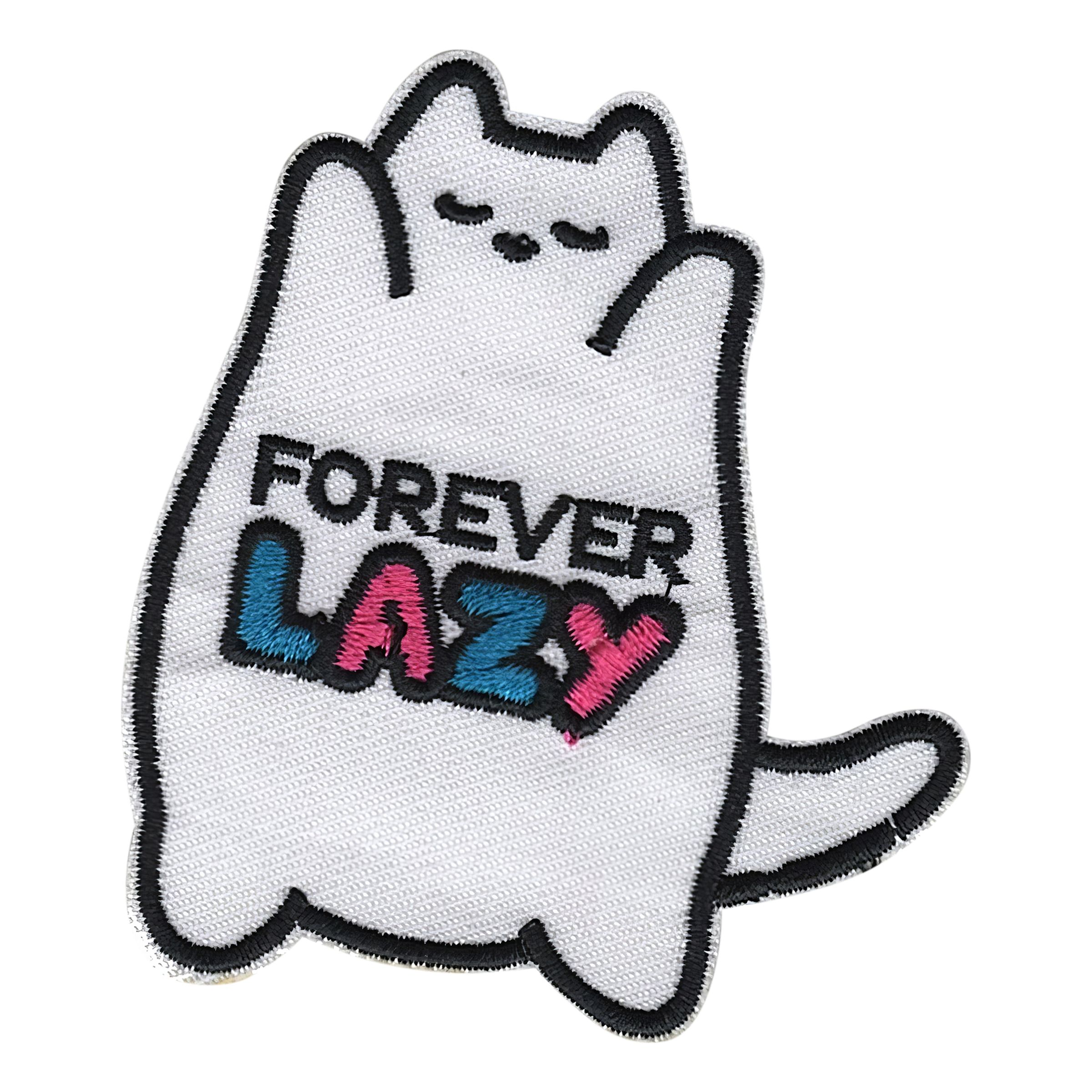 Läs mer om Tygmärke Katt Forever Lazy