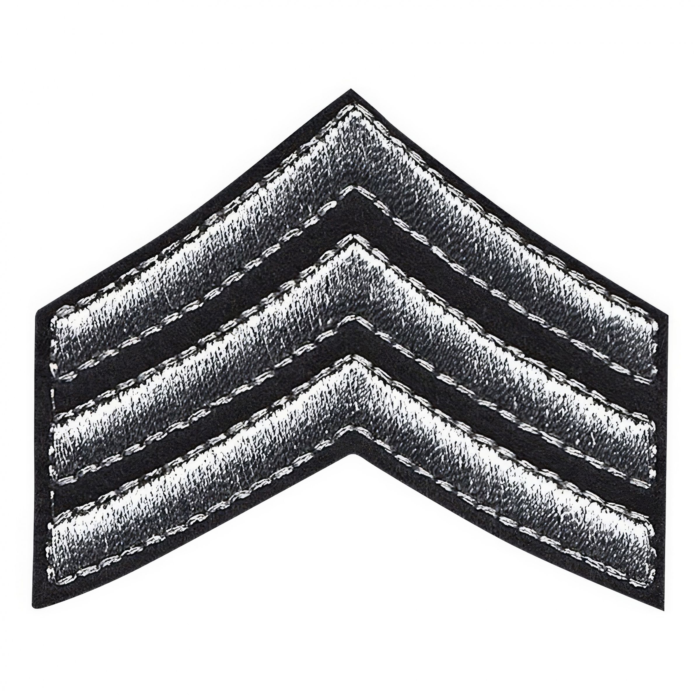 Läs mer om Tygmärke Sergeant Stripes - Silver