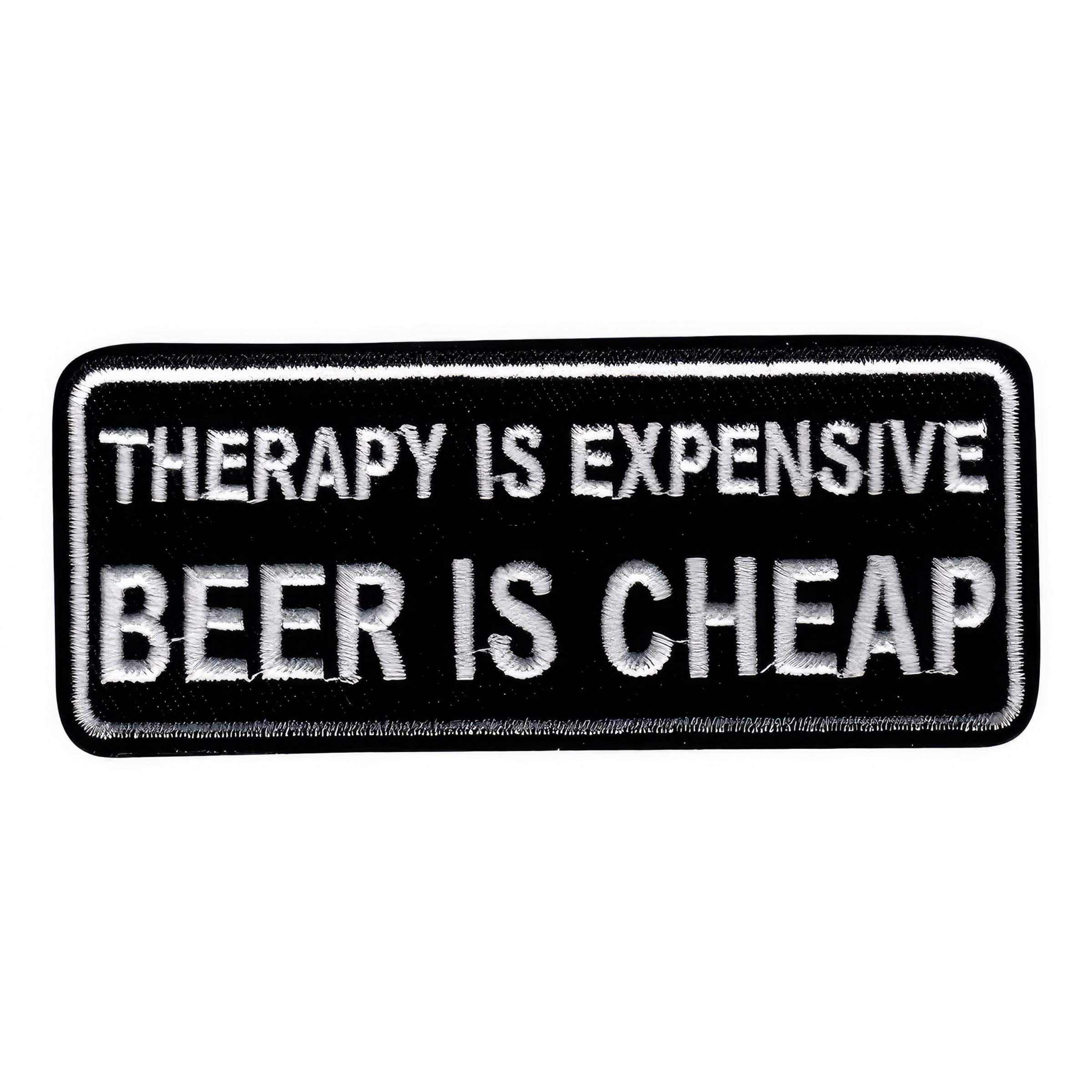 Läs mer om Tygmärke Therapy Is Expensive Beer Is Cheap