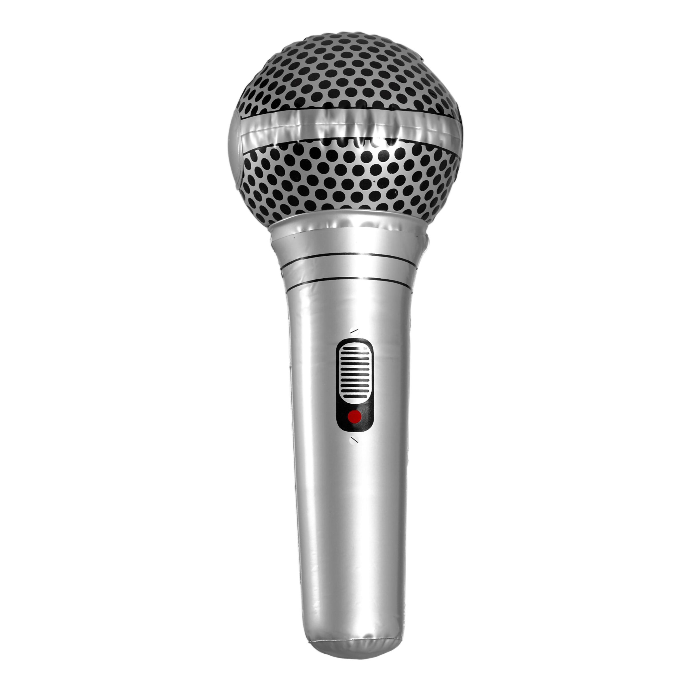 Uppblåsbar Mikrofon Grå | Hem - Maskerad - Tillbehör - Maskeradaccessoarer | Pryloteket