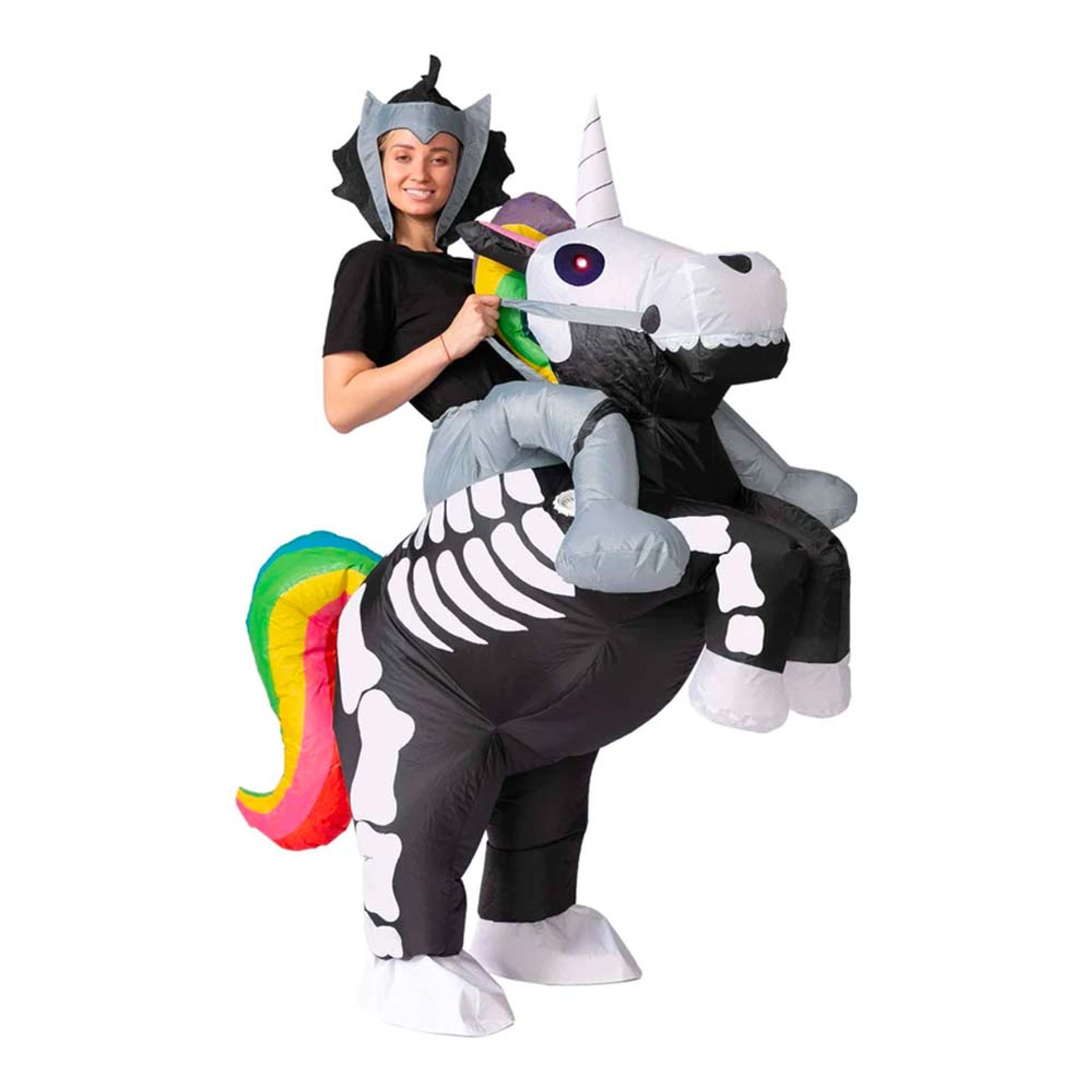 Uppblåsbar Ridande Unicorn Skelett