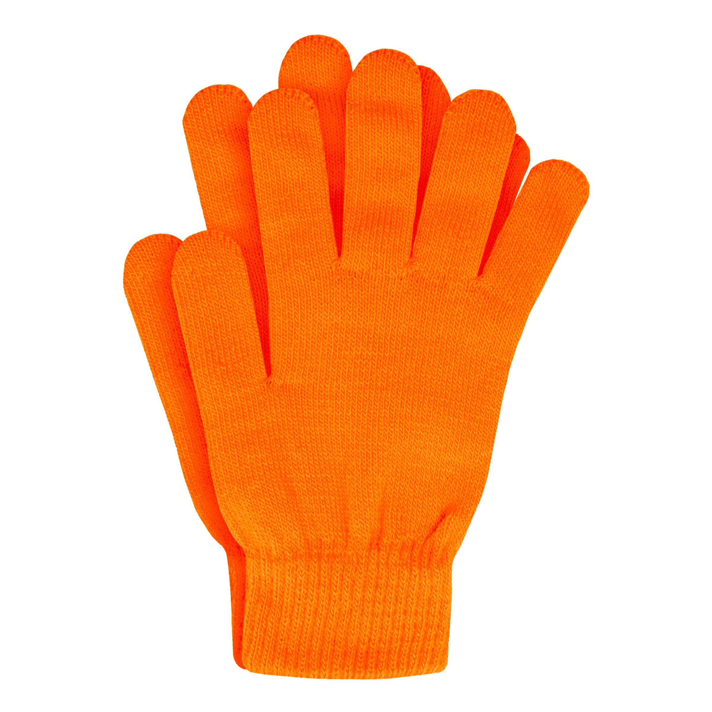 UV Neon Fingerhandskar - Orange | Hem - Maskerad - Tillbehör - Handskar | Pryloteket