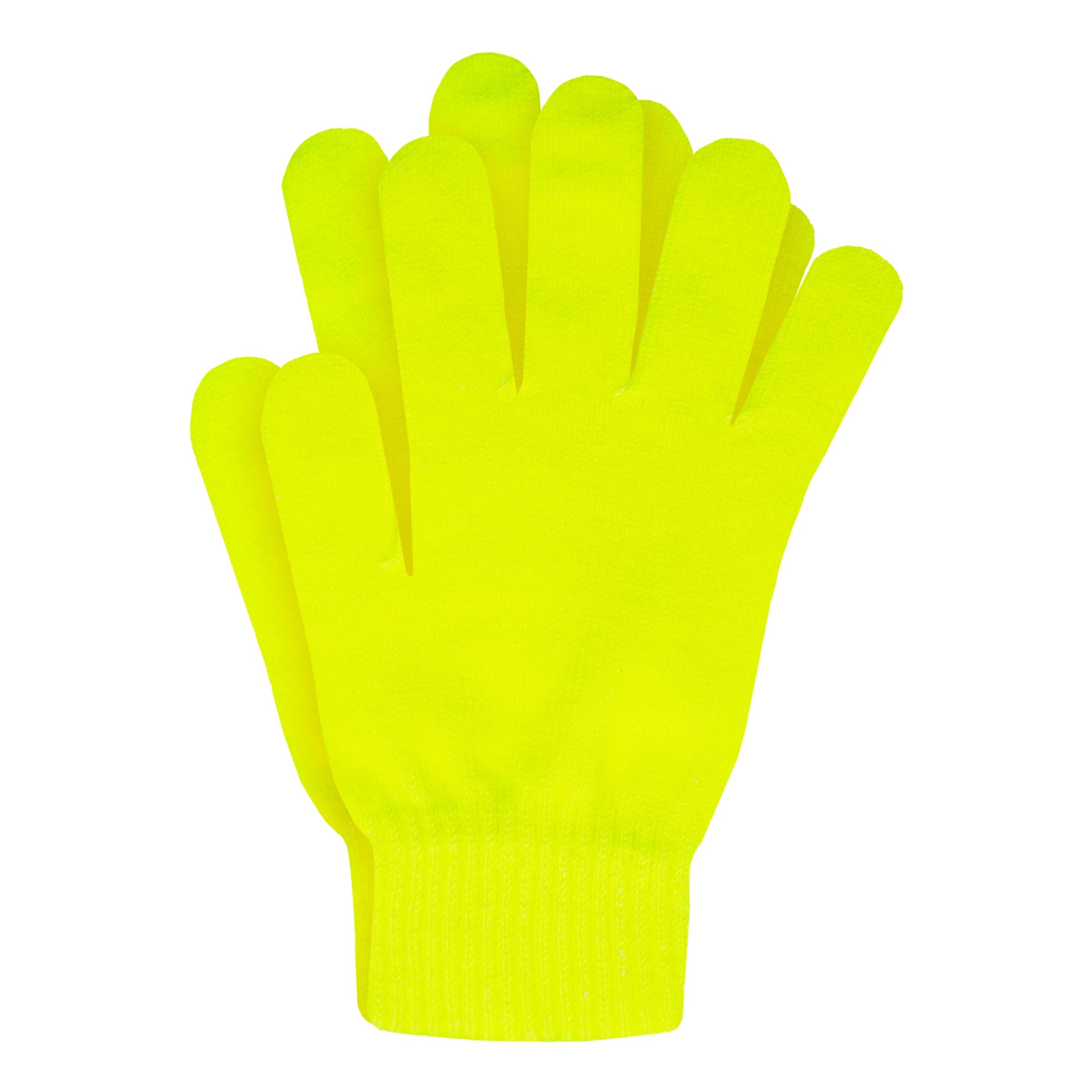 UV Neon Fingervantar - Gul | Tillbehör//Hem//Maskerad//Handskar | PartyOutlet