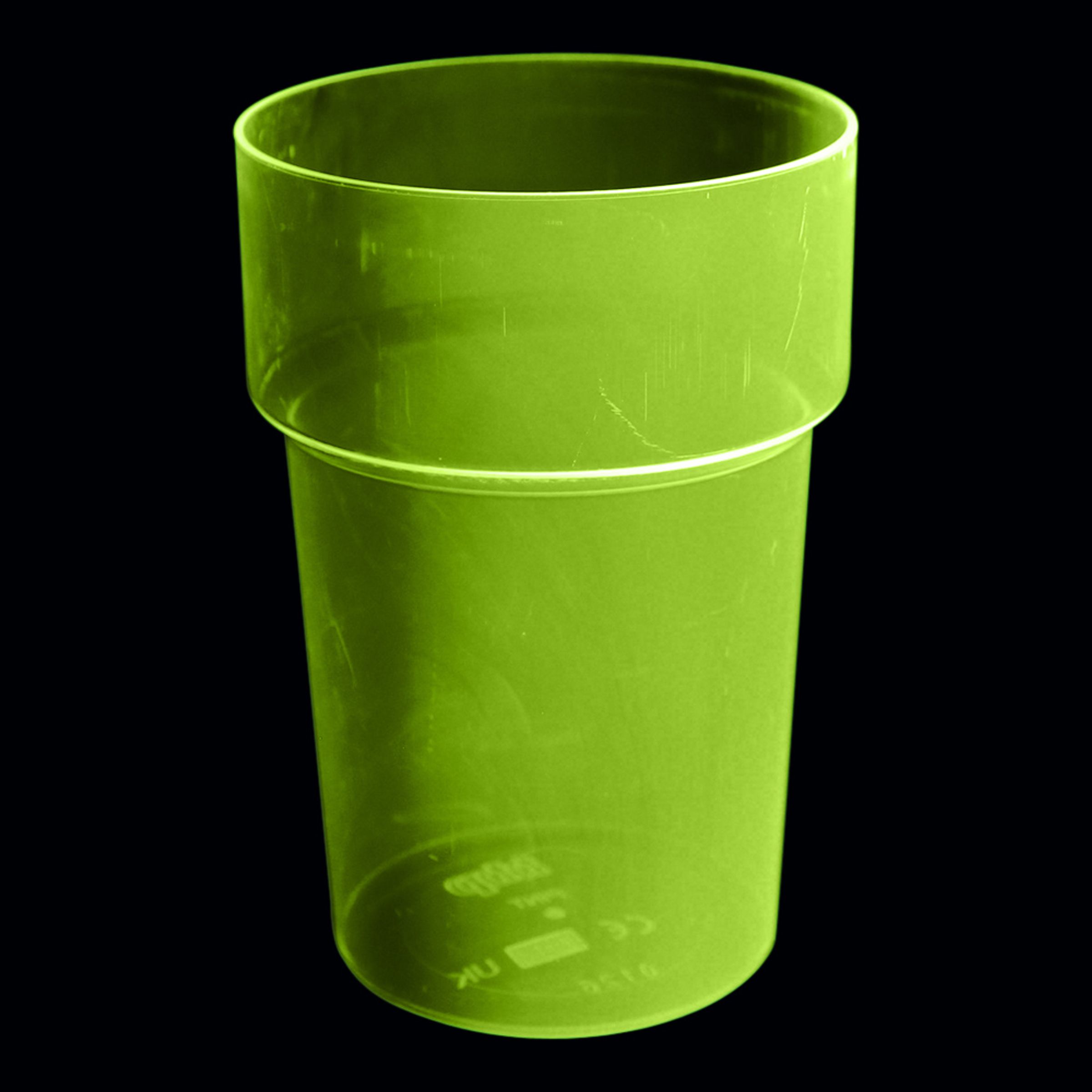 UV Neon Ölglas - 4-pack Gul