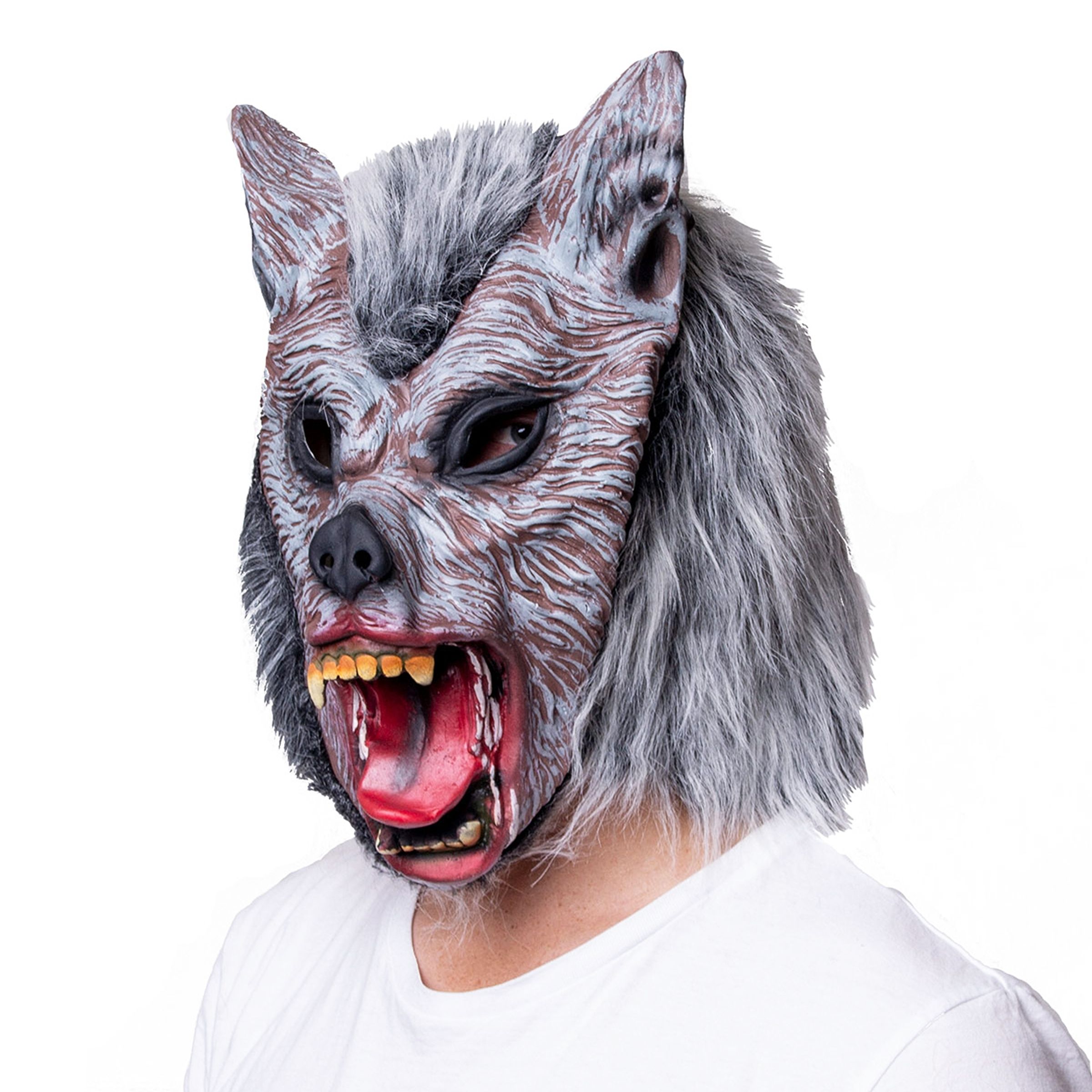 Läs mer om Läskig Varg Mask - One size