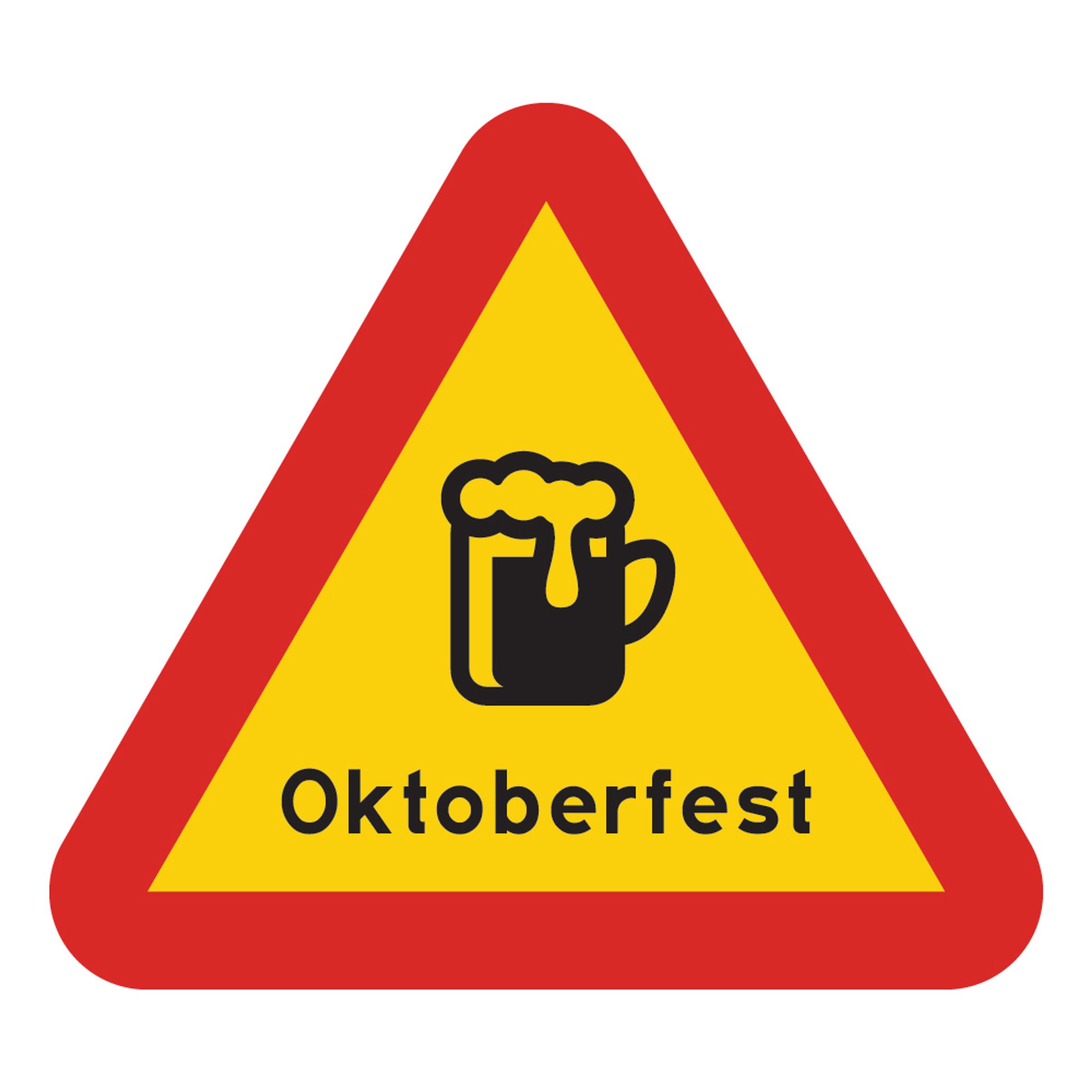 Varningsskylt Oktoberfest