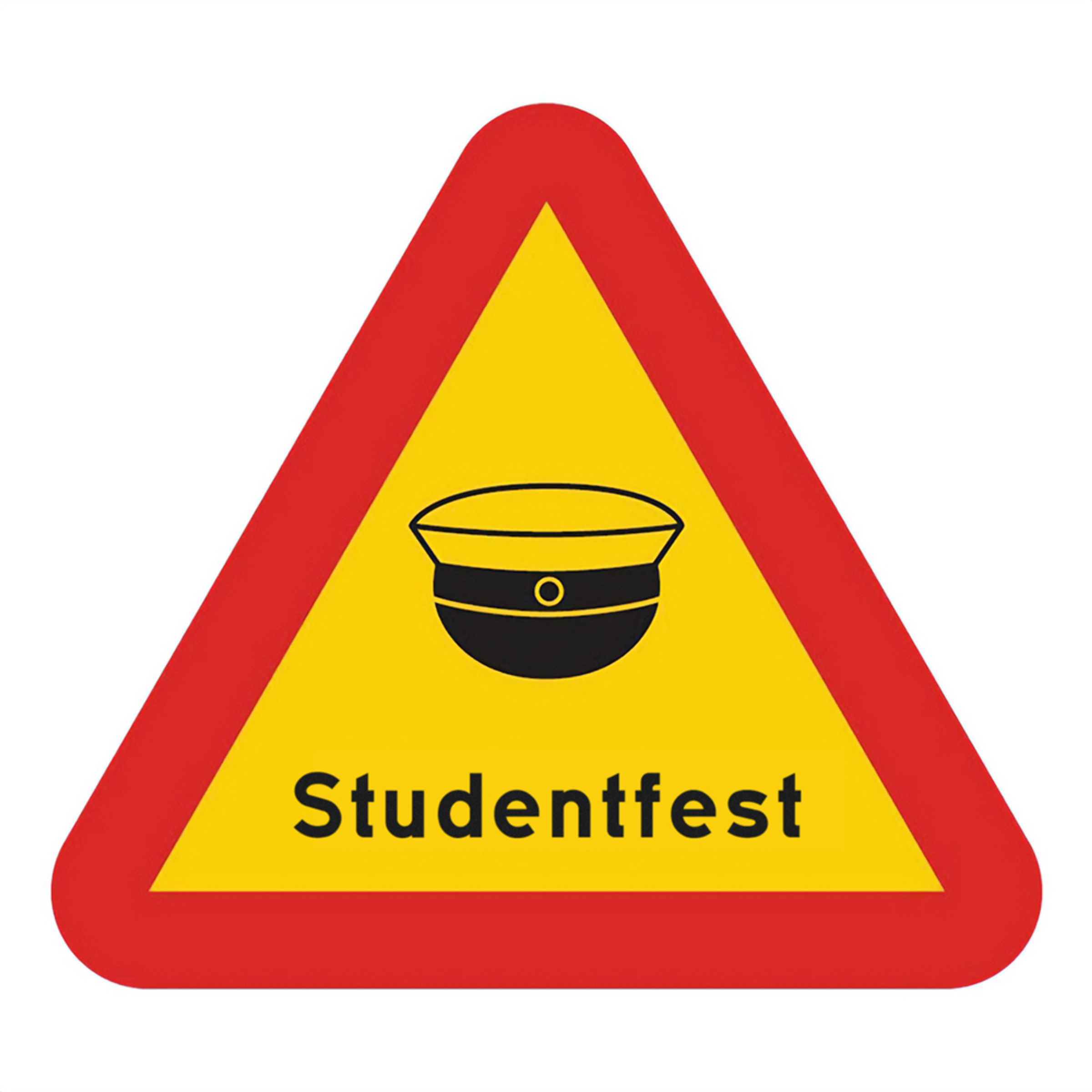 Läs mer om Varningsskylt Studentfest