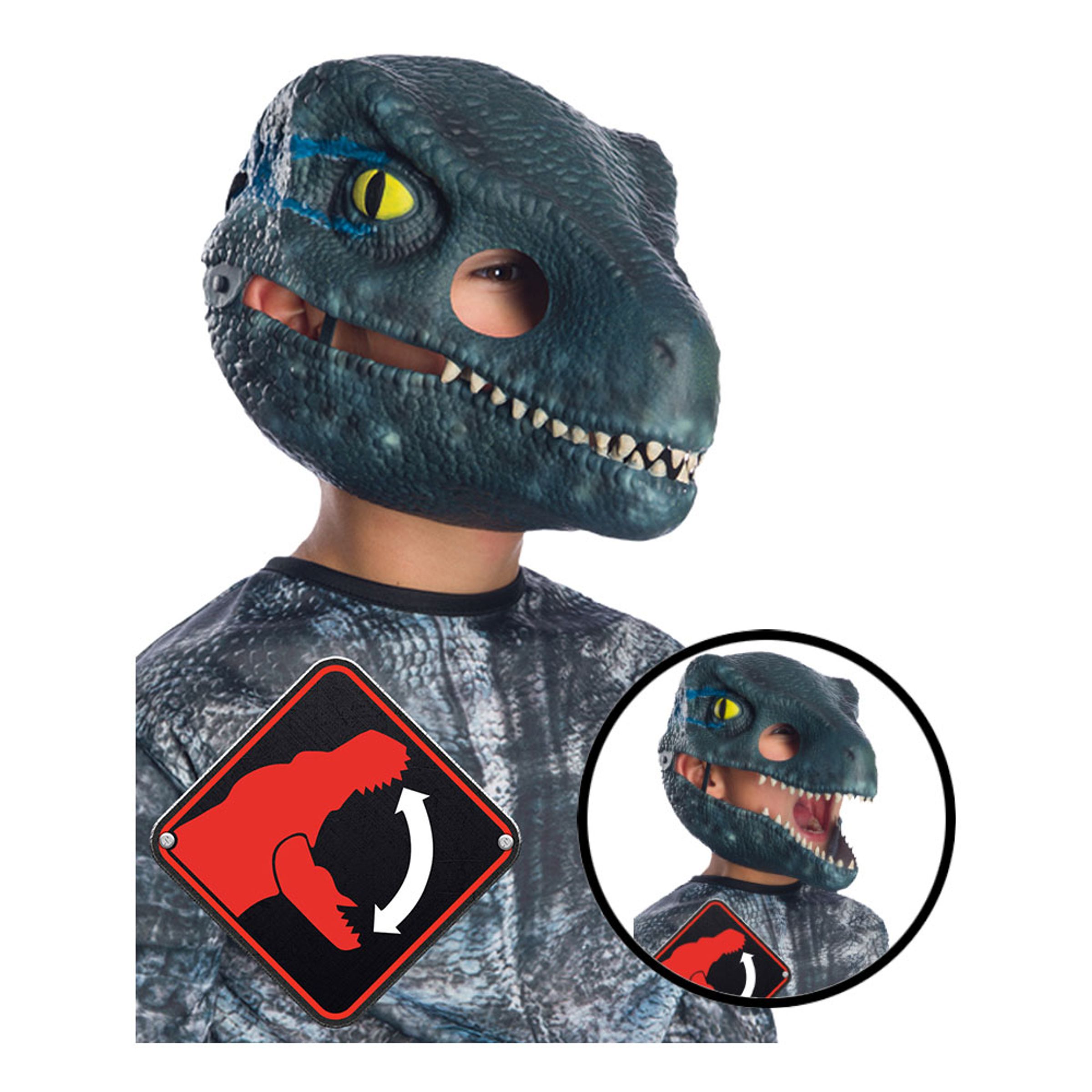 Velociraptor dräkter - Velociraptor Mask för Barn med Rörlig Mun - One size