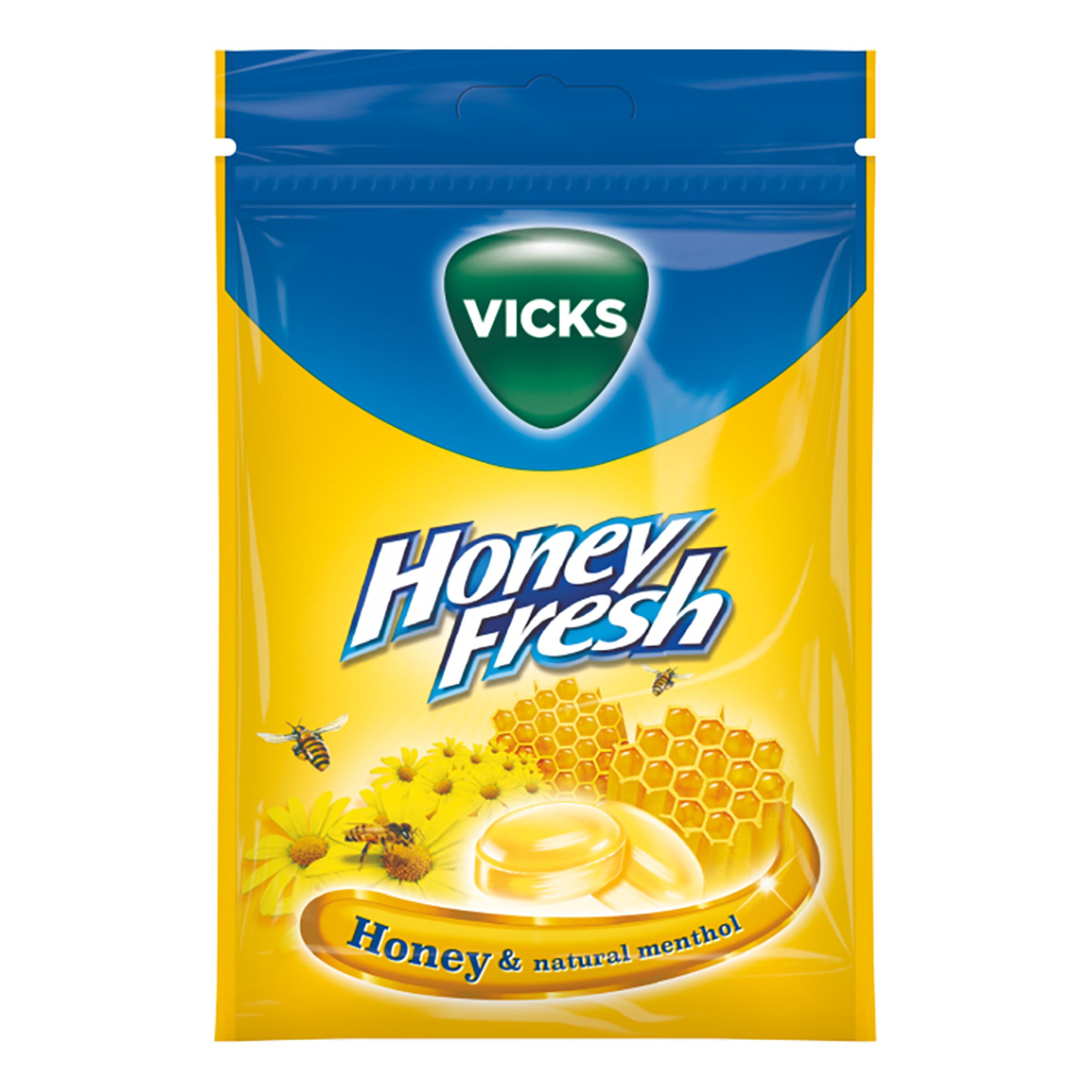 Läs mer om Vicks Honey Fresh Halstabletter - 72 gram