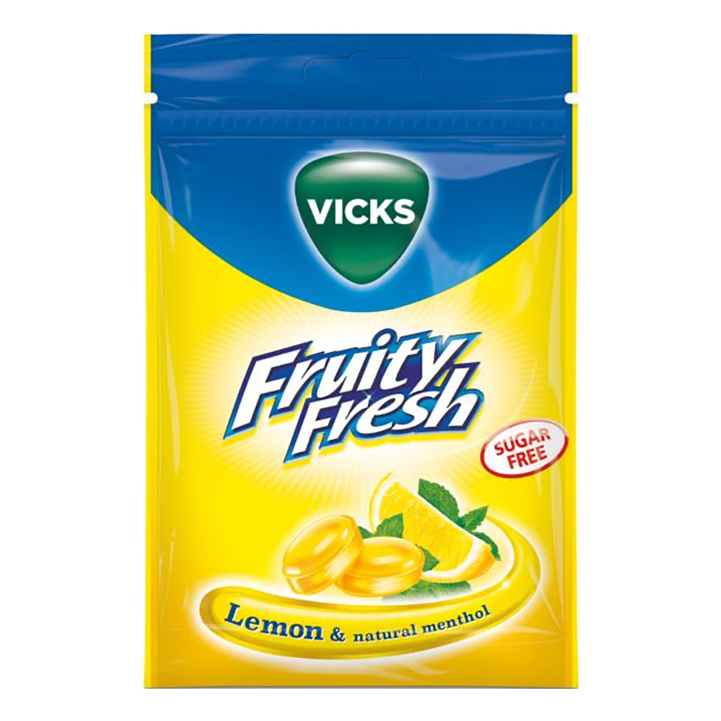 Läs mer om Vicks Lemon Sockerfri Halstabletter - 72 gram