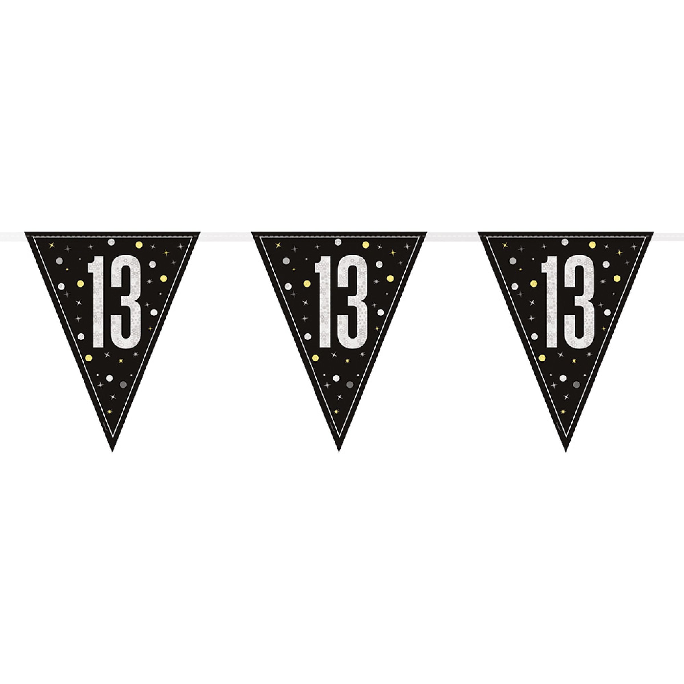 Vimpelgirlang 13 Svart/Silver | Hem - Teman - Färger - Silver | Pryloteket