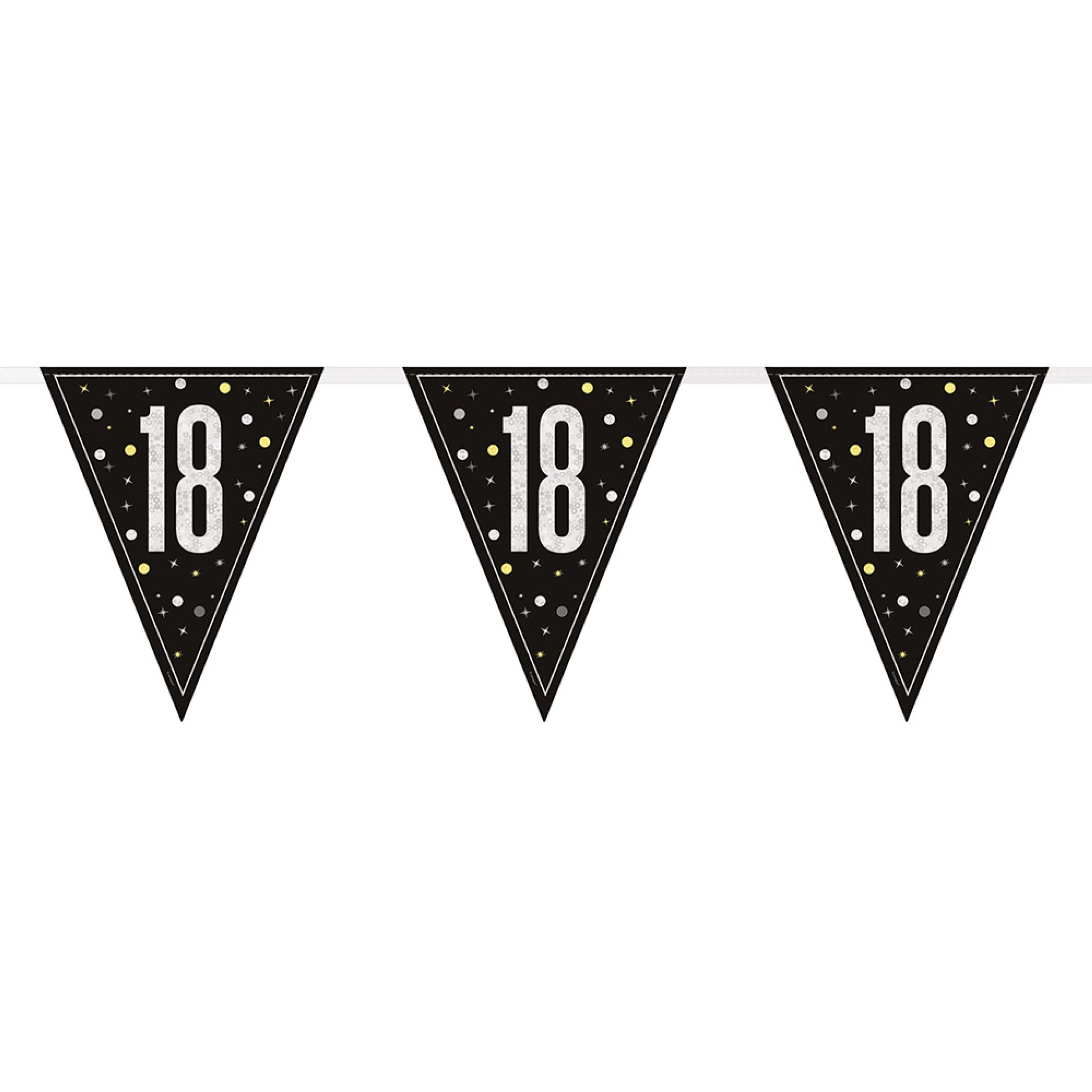 Vimpelgirlang 18 Svart/Silver | Hem - Teman - Färger - Silver | Pryloteket
