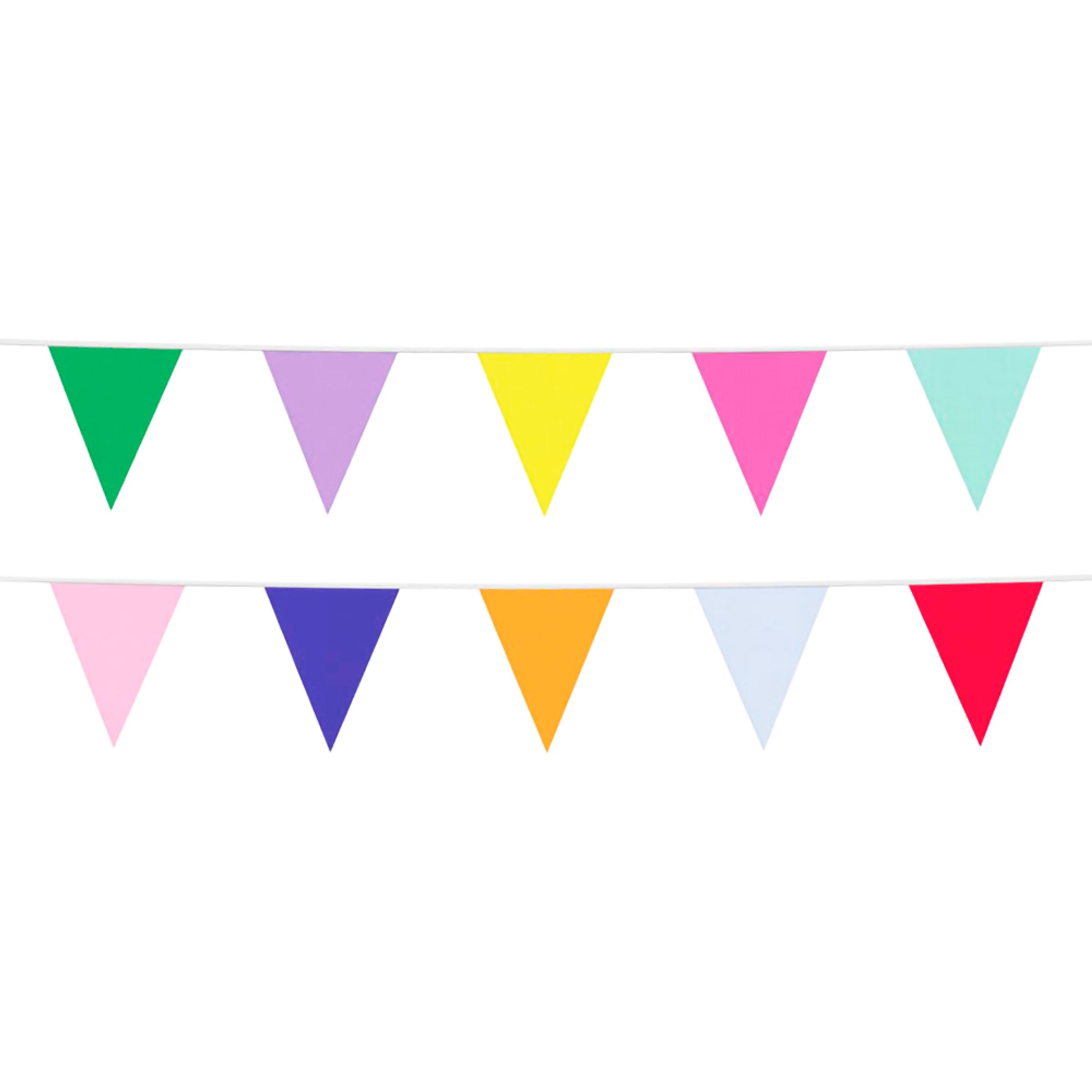 Vimpelgirlang Flerfärgad i Tyg | Hem - Festartiklar - Festdekoration - Girlanger | Party Outlet