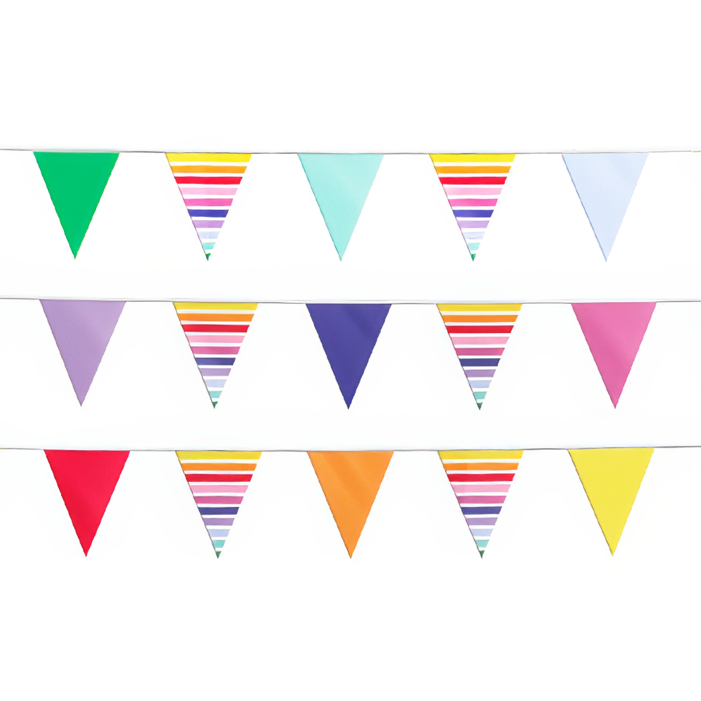 Vimpelgirlang Flerfärgad Randig Lång | Hem - Festartiklar - Festdekoration - Girlanger | Maskeradspecialisten